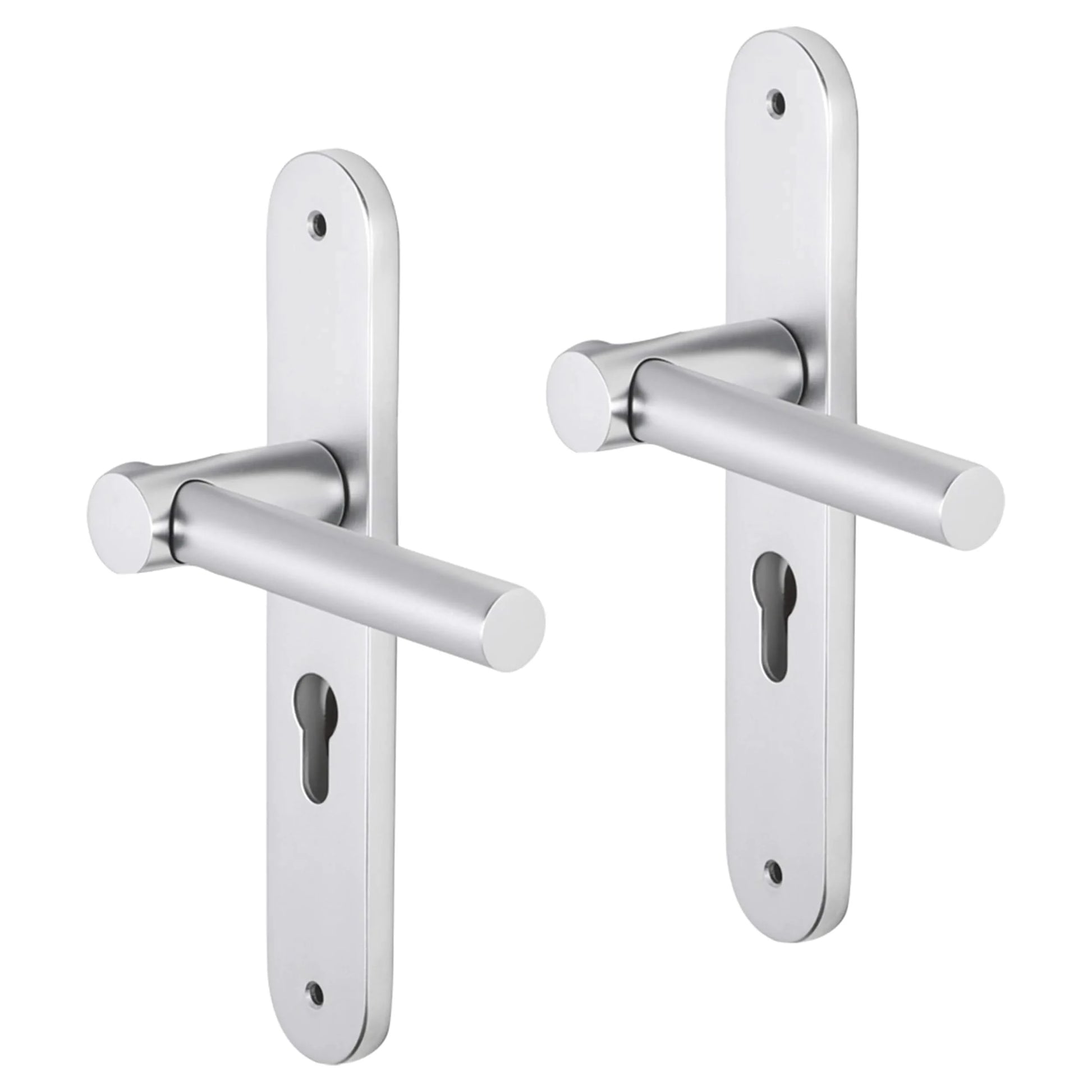 Impresso Dover Aluminium op Ovaal schild met schroeven - Deurbeslag-expert