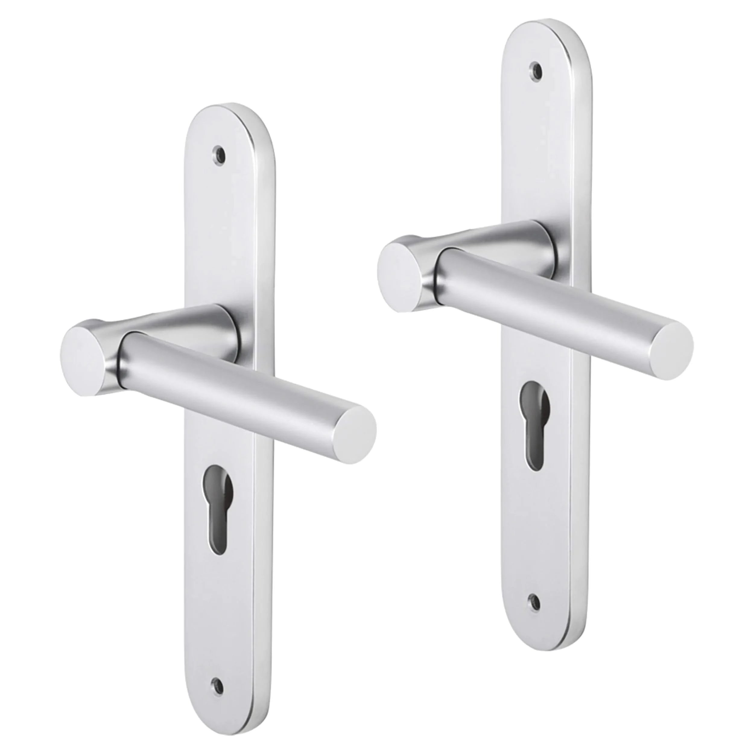 Impresso Dover Aluminium op Ovaal schild met schroeven - Deurbeslag-expert