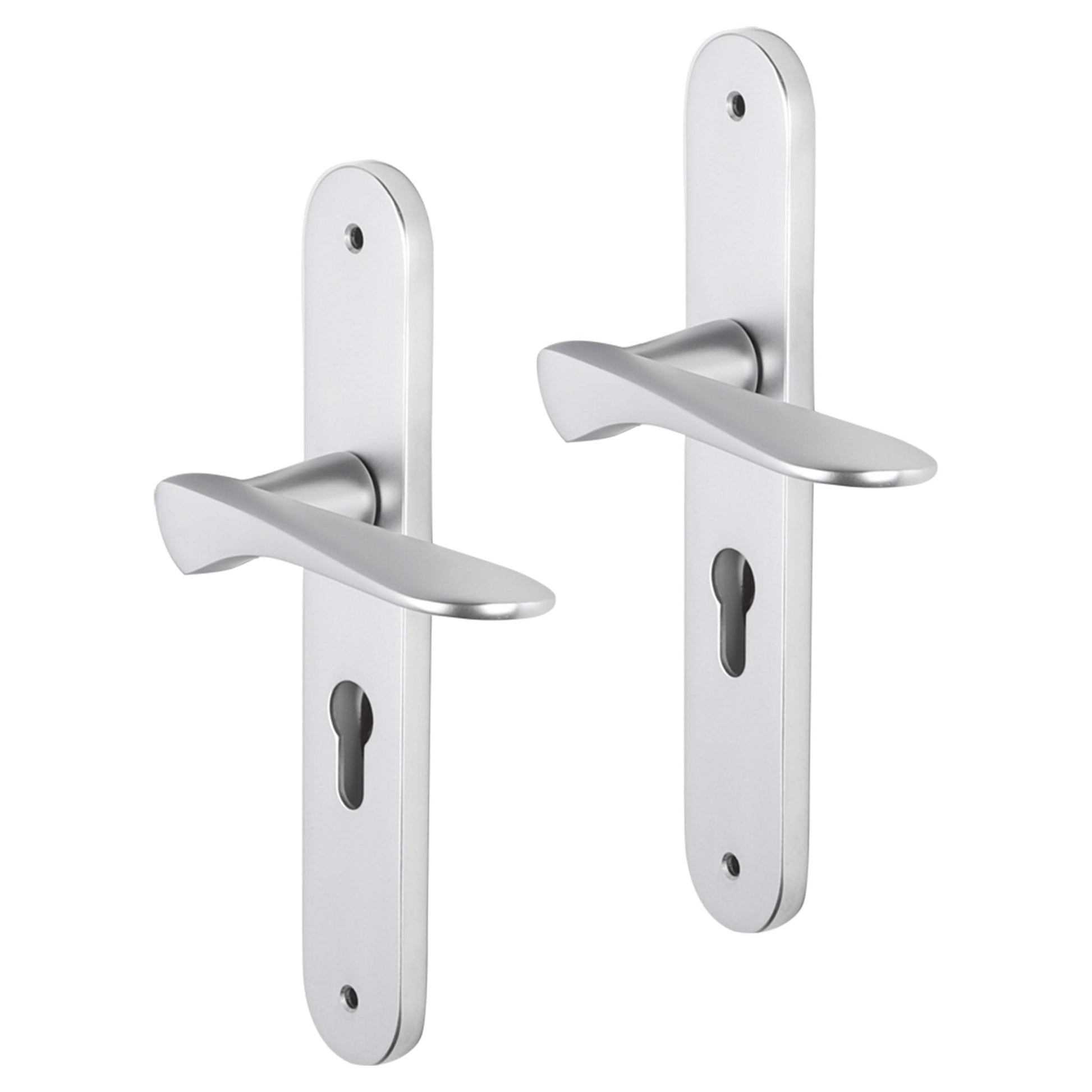 Impresso Windsor Aluminium op Ovaal schild met schroeven - Deurbeslag-expert