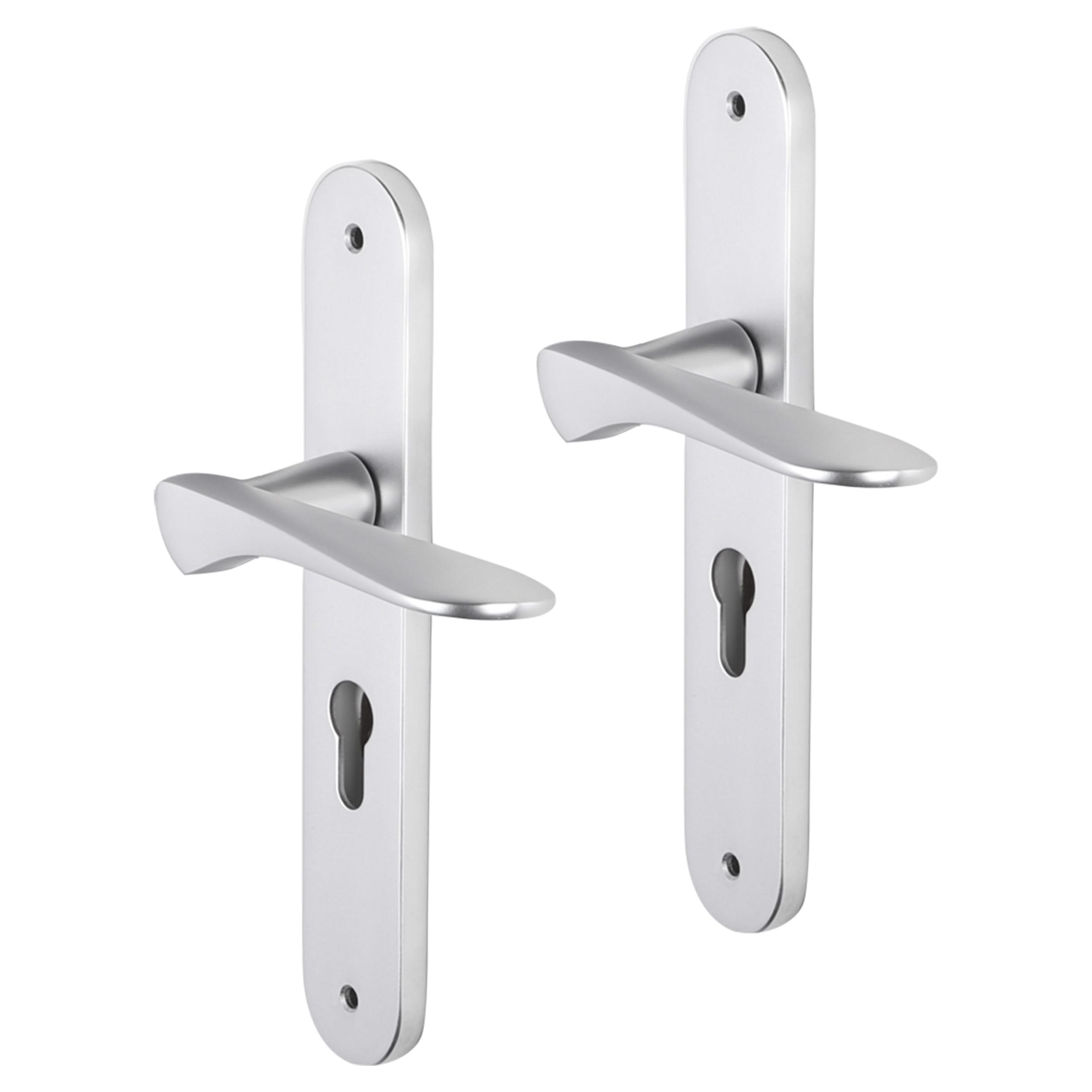 Impresso Windsor Aluminium op Ovaal schild met schroeven - Deurbeslag-expert