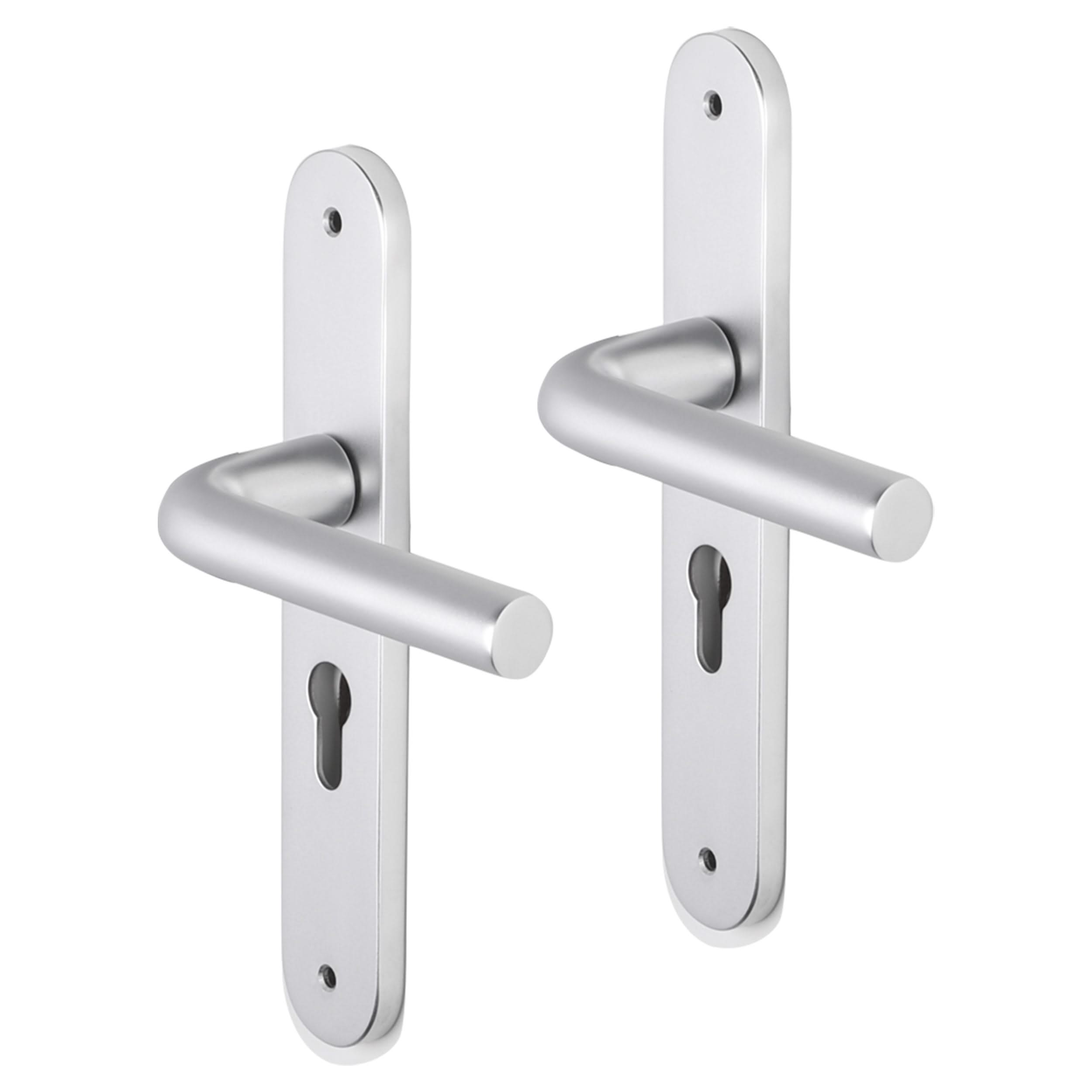 Impresso Bolton Aluminium op Ovaal schild met schroeven - Deurbeslag-expert