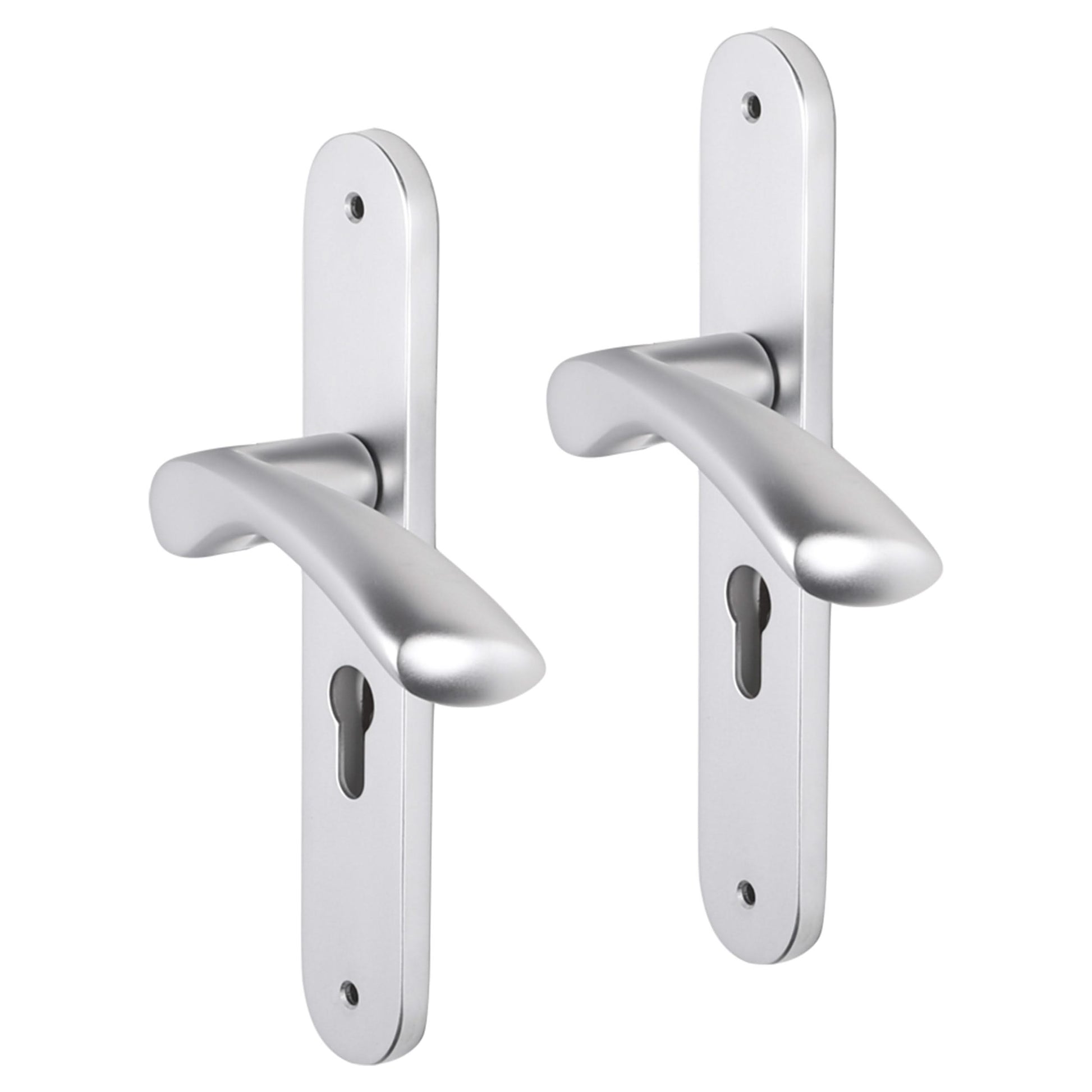 Impresso Oxford Aluminium op Ovaal schild met schroeven - Deurbeslag-expert