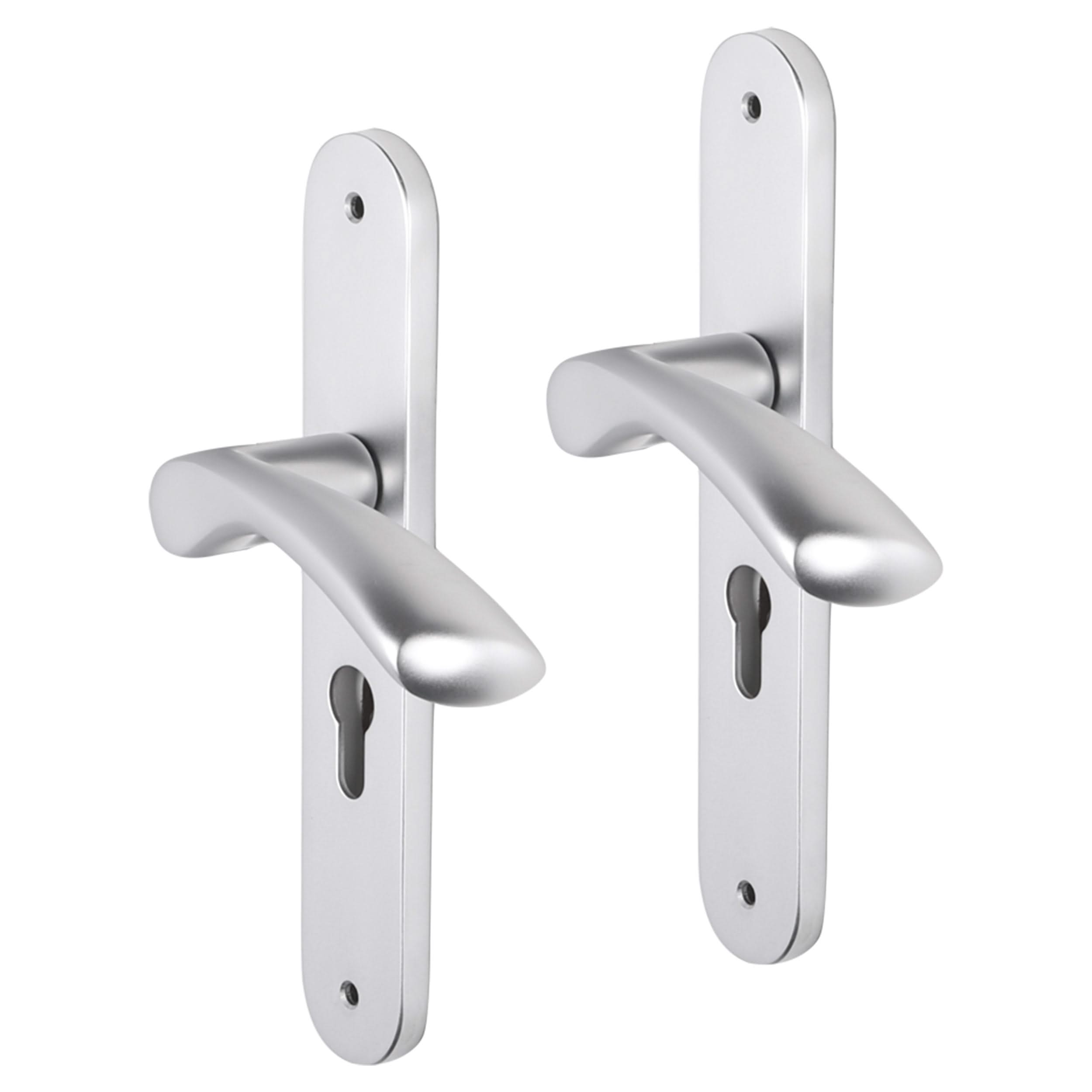 Impresso Oxford Aluminium op Ovaal schild met schroeven - Deurbeslag-expert