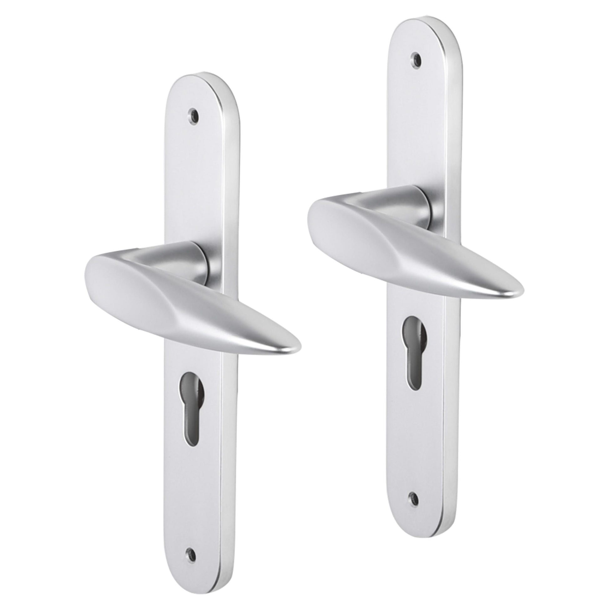 Impresso Sutton Aluminium op Ovaal schild met schroeven - Deurbeslag-expert