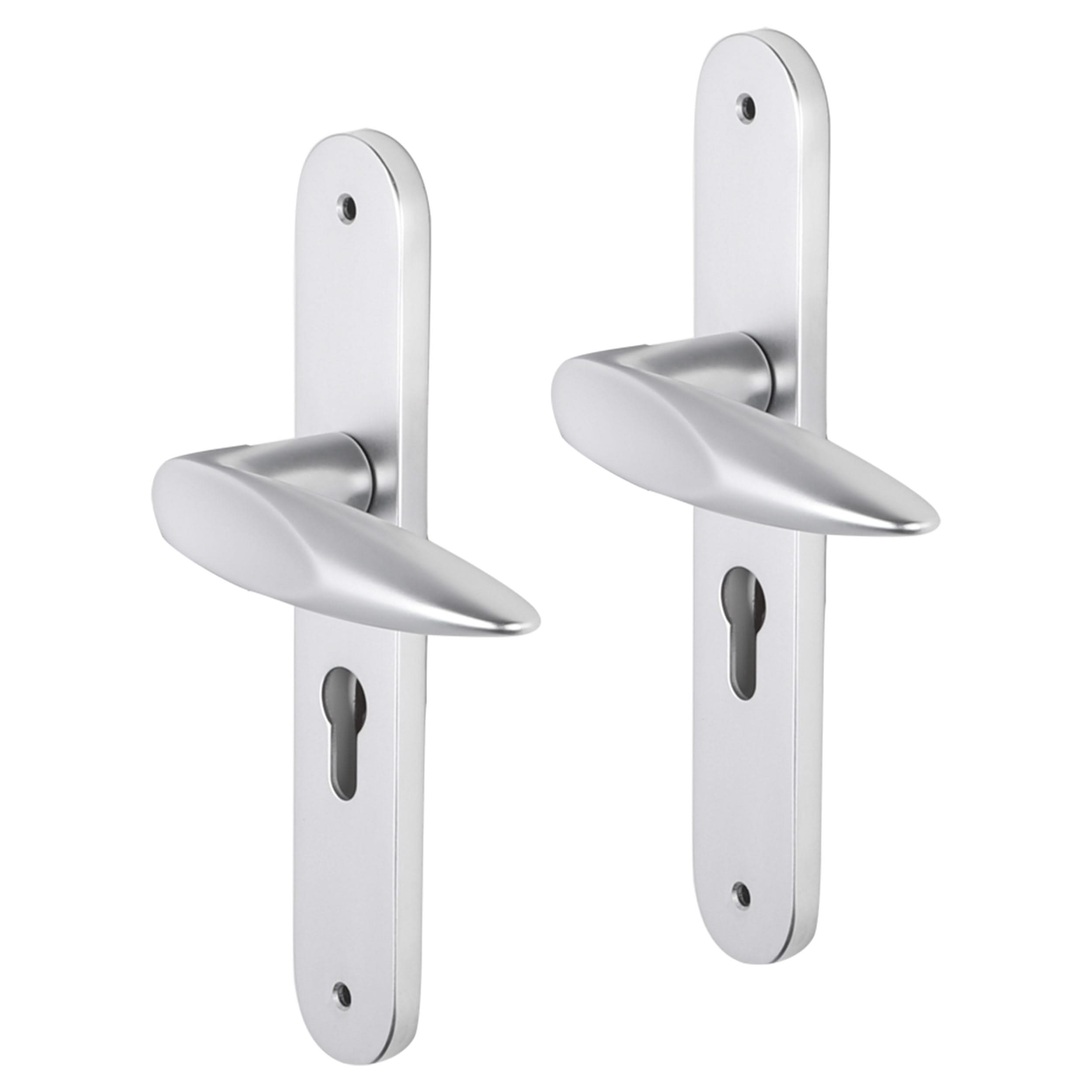 Impresso Sutton Aluminium op Ovaal schild met schroeven - Deurbeslag-expert