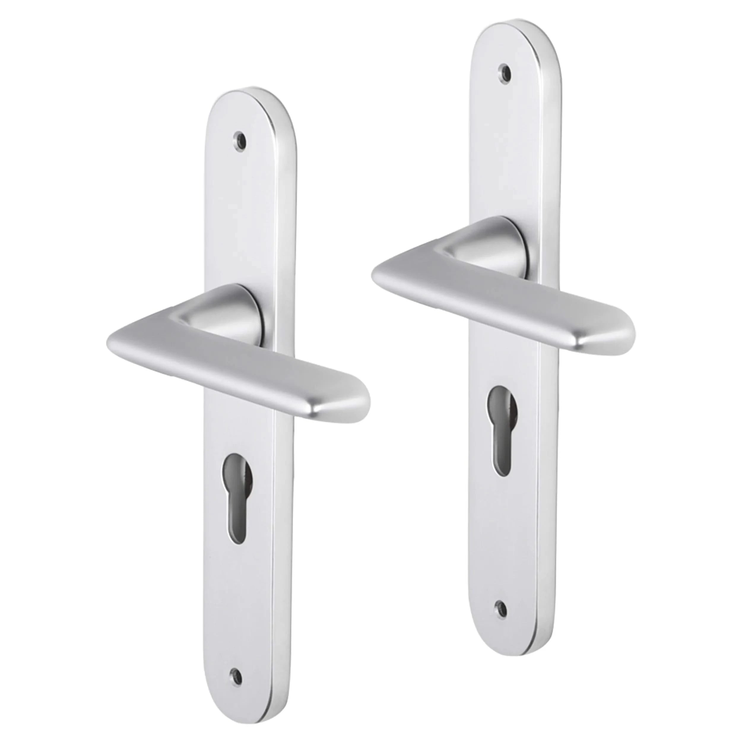 Impresso Cambridge Aluminium op Ovaal schild met schroeven - Deurbeslag-expert