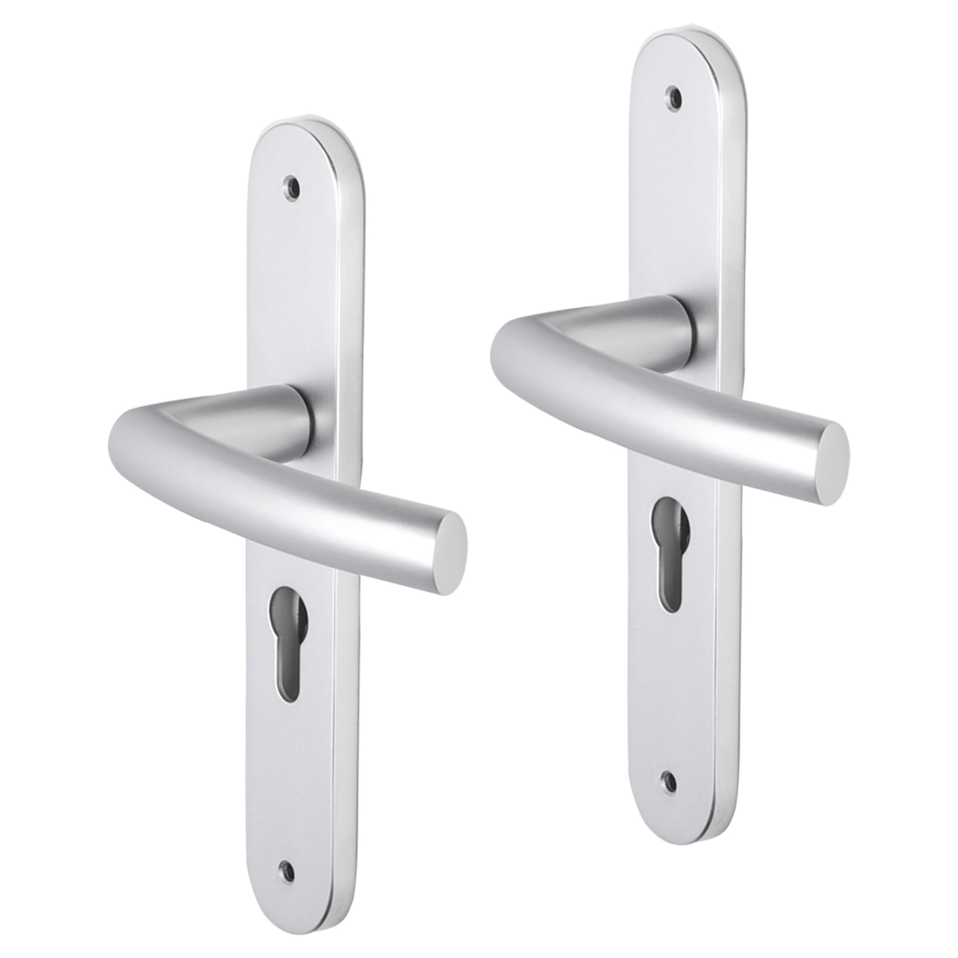 Impresso Burton Aluminium op Ovaal schild met schroeven - Deurbeslag-expert