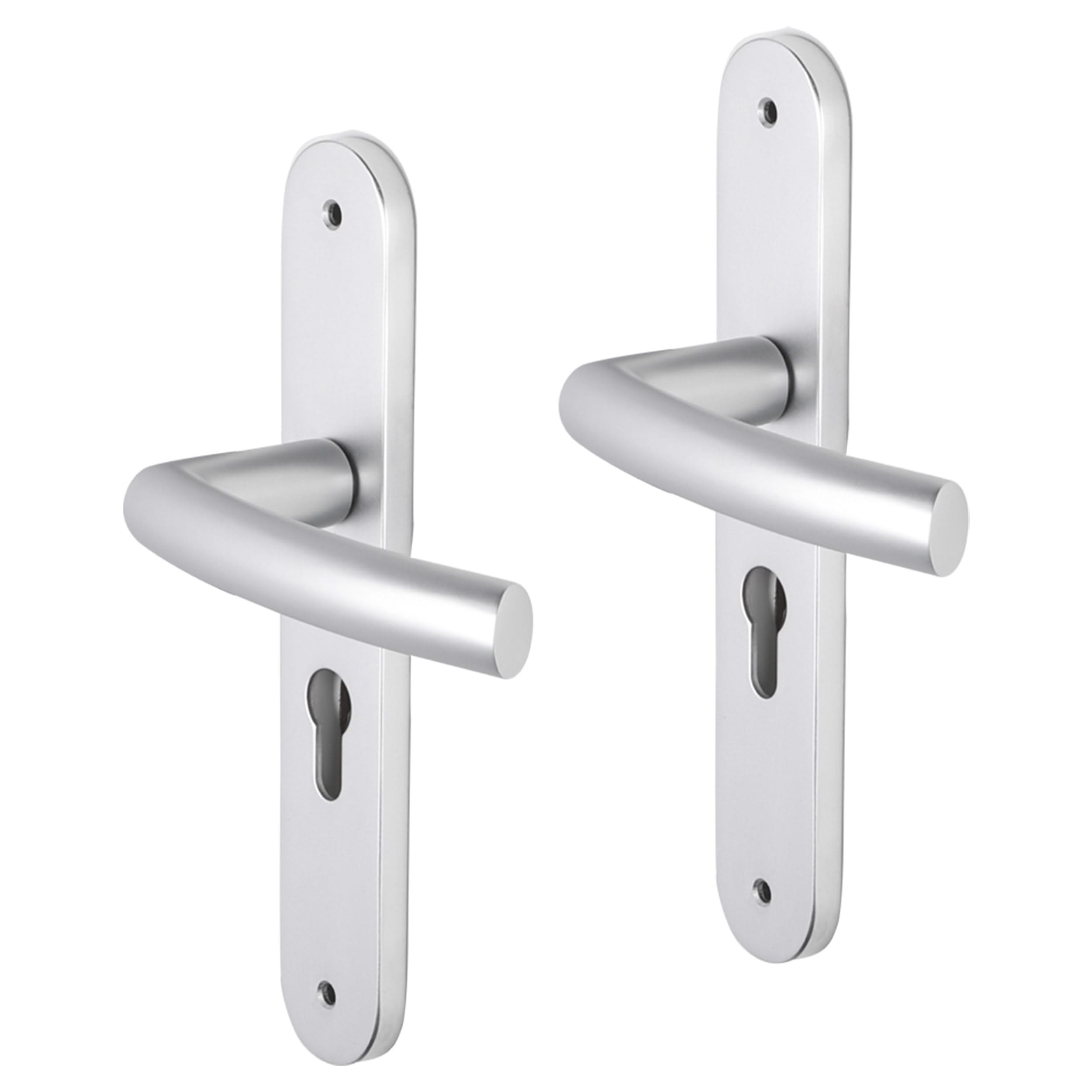 Impresso Burton Aluminium op Ovaal schild met schroeven - Deurbeslag-expert