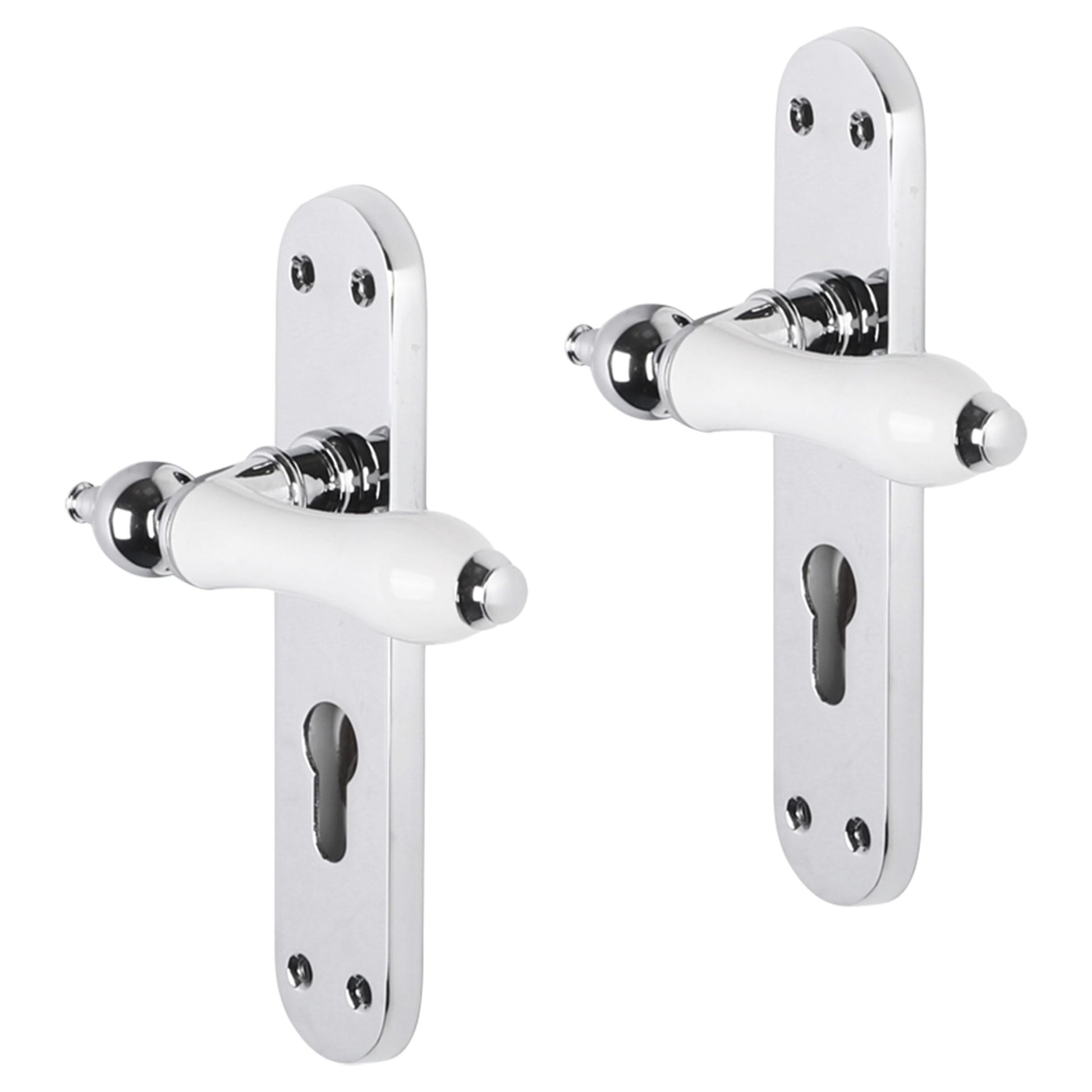 Impresso Brisbane Chroom op Ovaal schild - Deurbeslag-expert