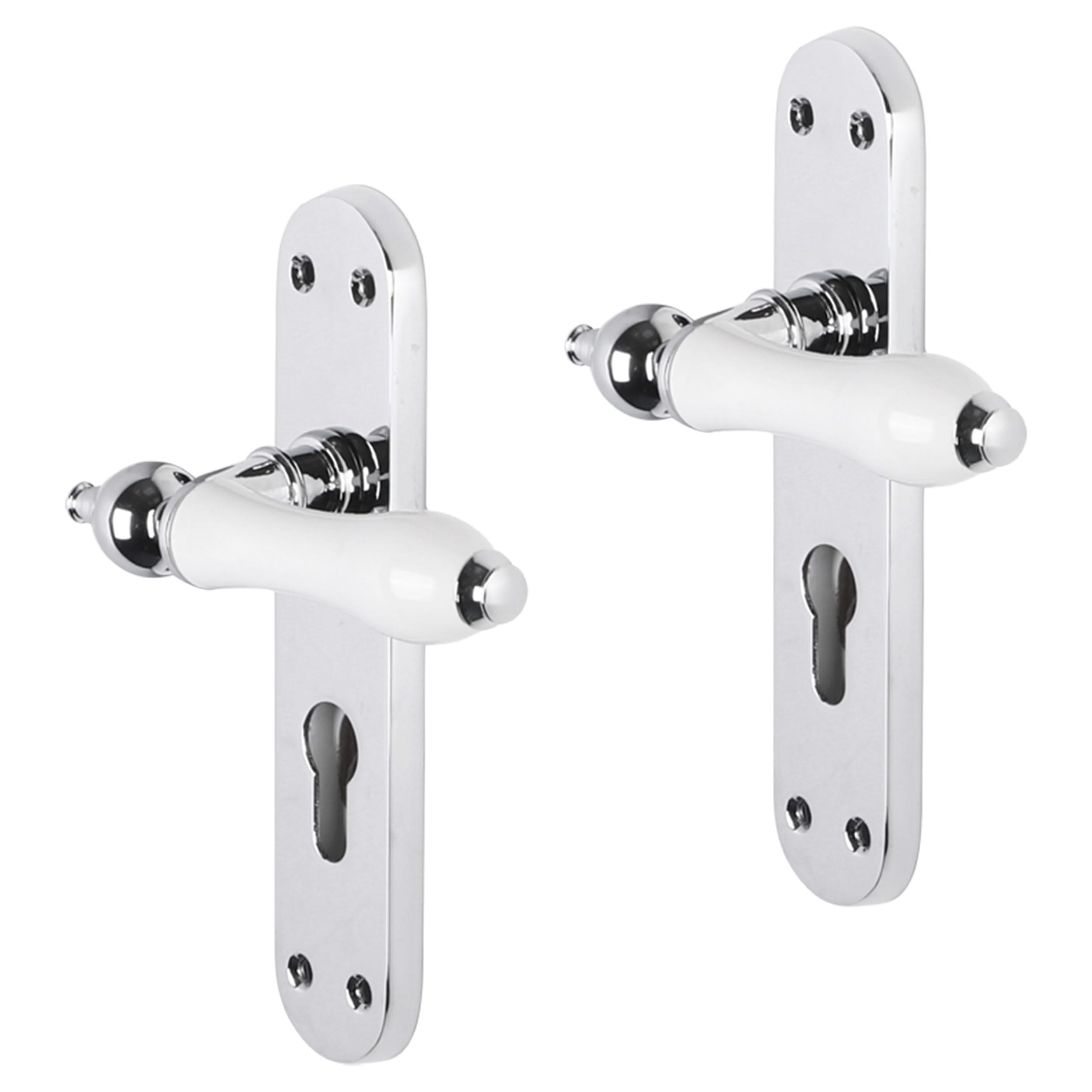 Impresso Brisbane Chroom op Ovaal schild - Deurbeslag-expert