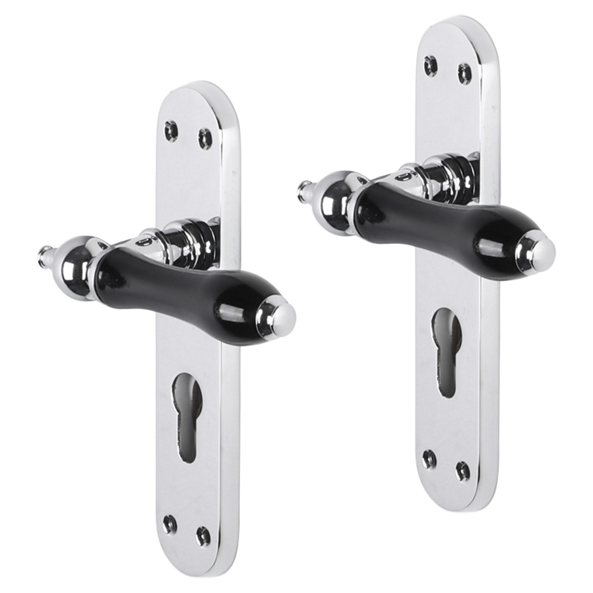 Impresso Bracknell Chroom op Ovaal schild - Deurbeslag-expert