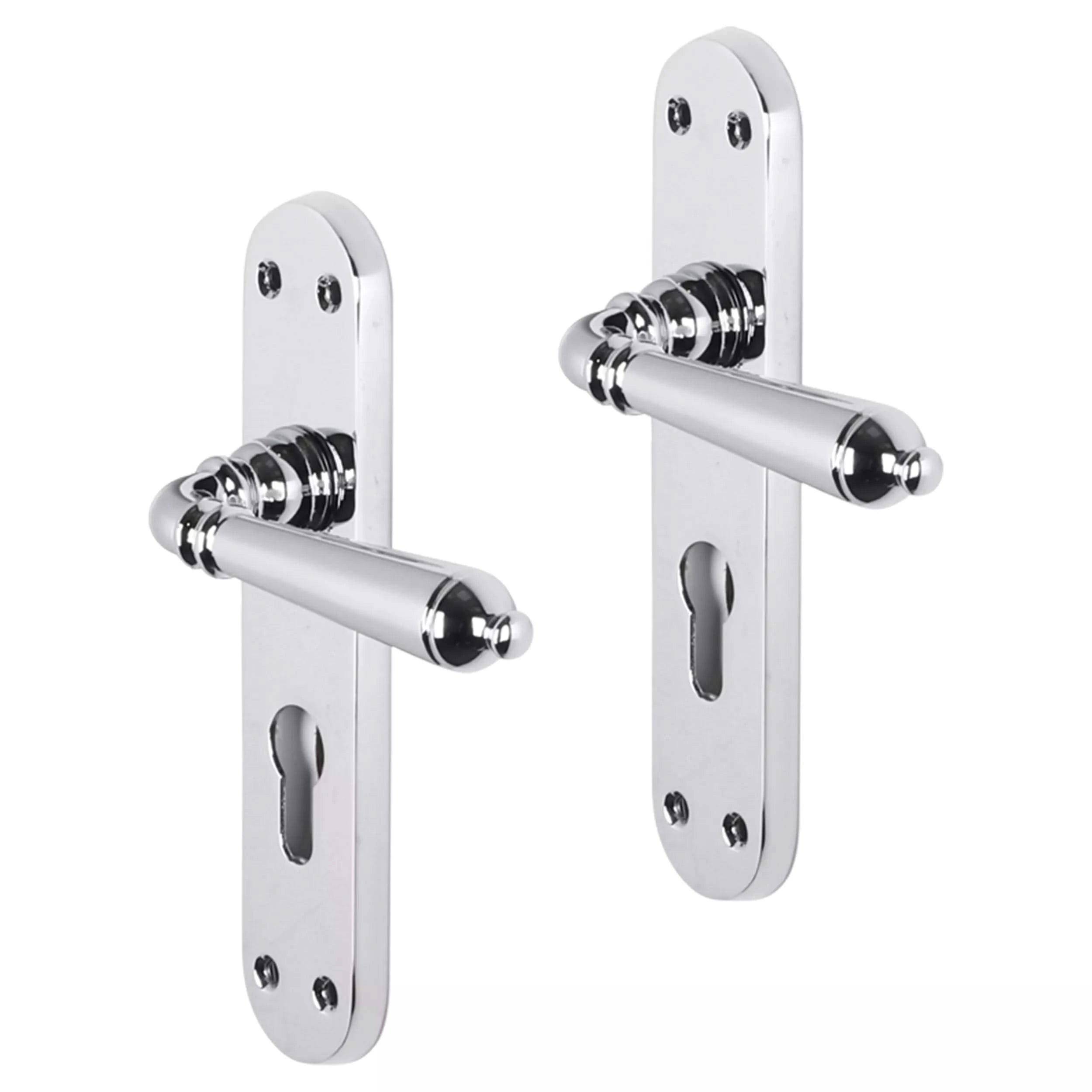 Impresso Queens Chroom op Ovaal schild - Deurbeslag-expert