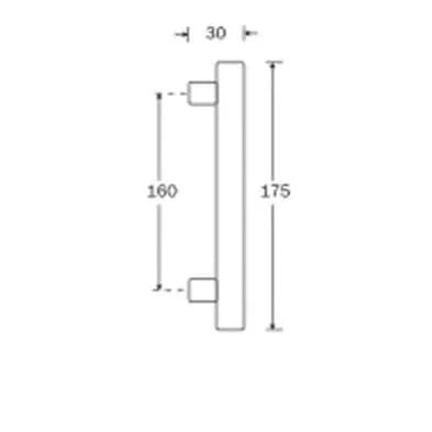 Artitec Meubelgreep Quadrato 230mm geanodiseerd