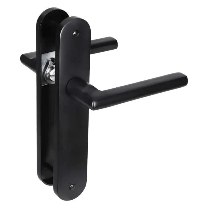 Impresso Redhill Mat zwart op Ovaal schild - Deurbeslag-expert