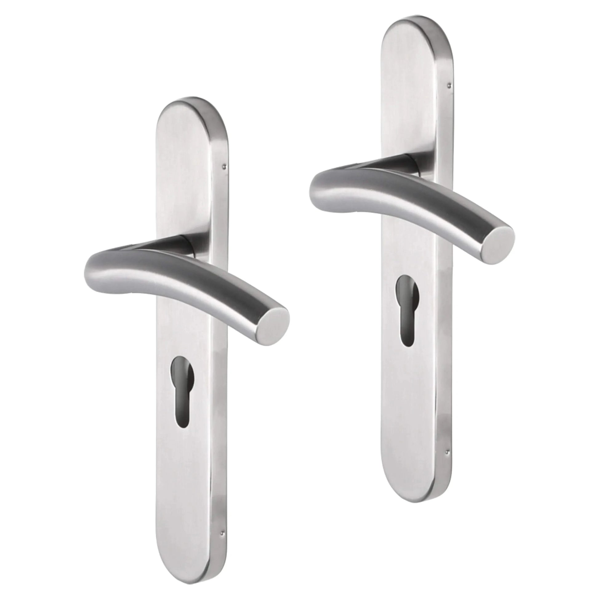 Impresso Conway RVS geborsteld op Ovaal schild - Deurbeslag-expert