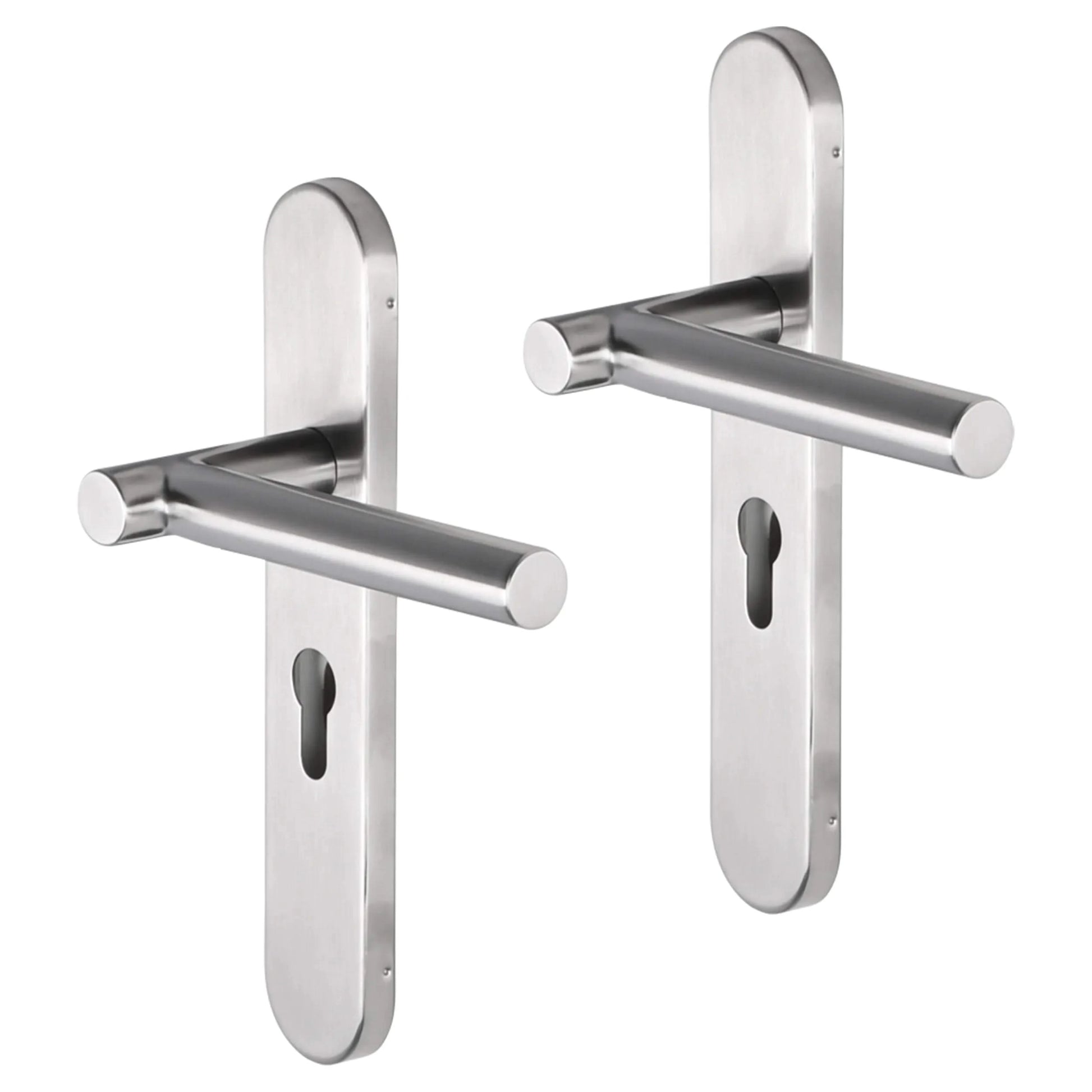 Impresso Alton RVS geborsteld op Ovaal schild - Deurbeslag-expert