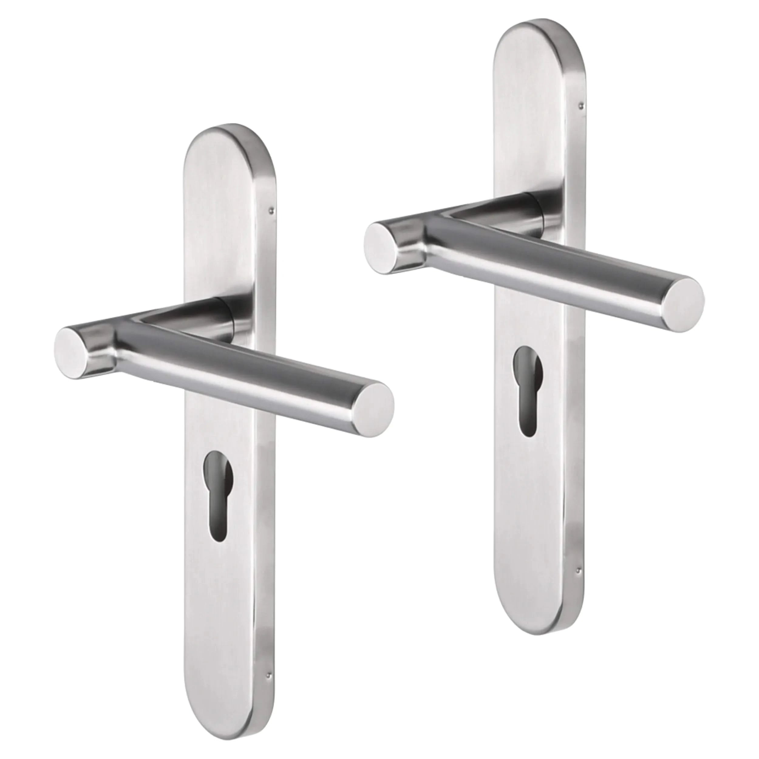 Impresso Alton RVS geborsteld op Ovaal schild - Deurbeslag-expert