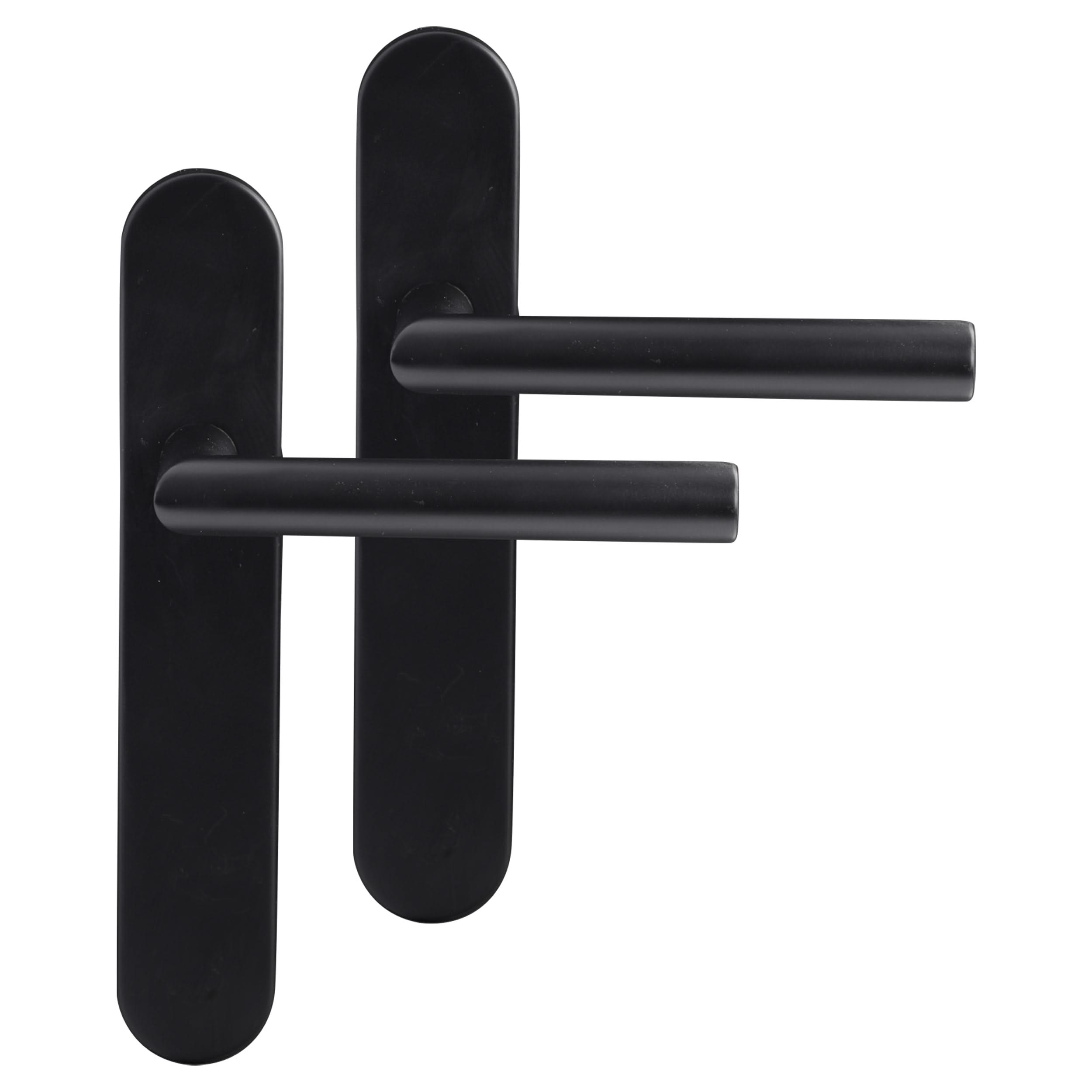 Differnz | Amsterdam deurkruk | ovaal schild | blind | zwart