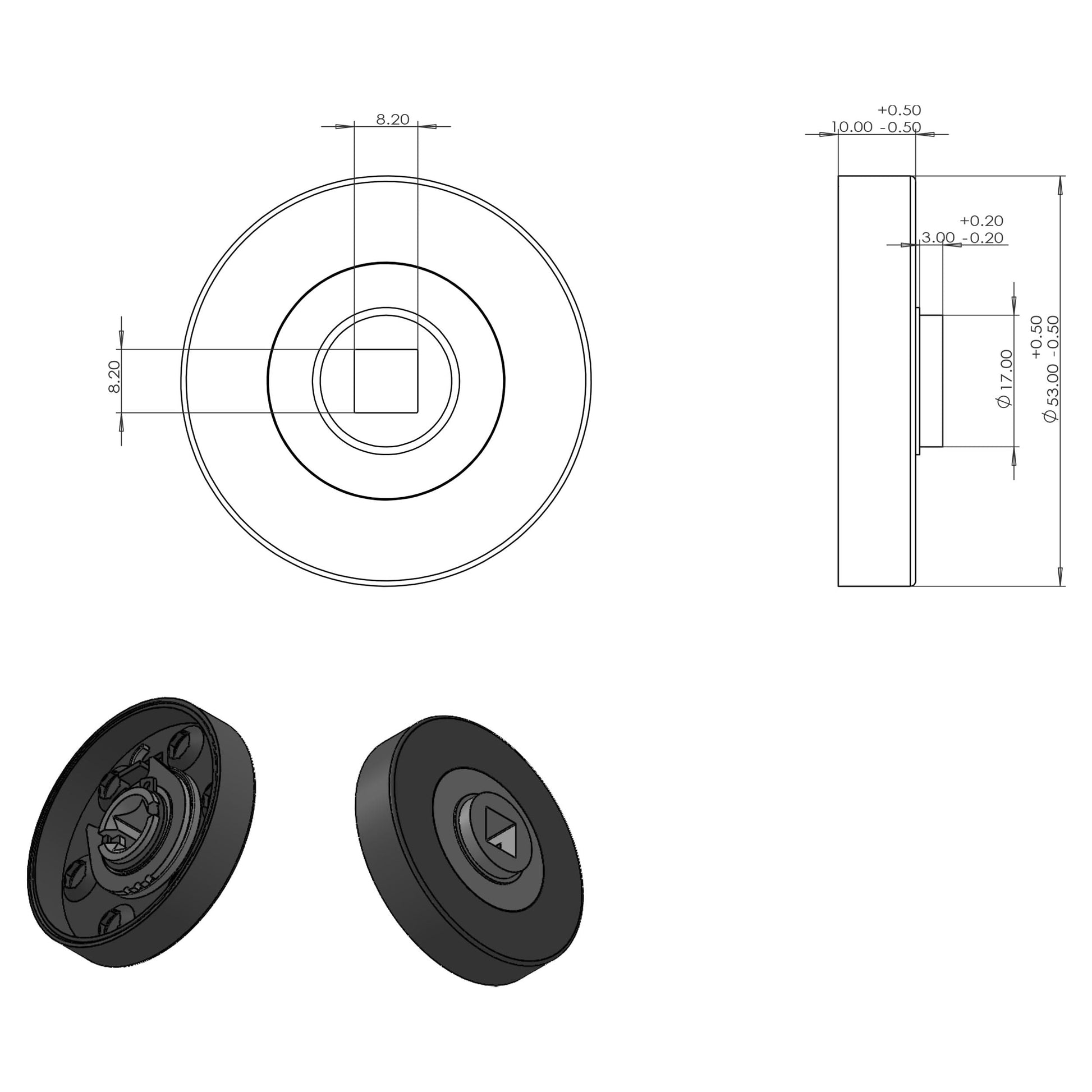 Differnz | Amsterdam deurkruk | rond rozet | zwart - Deurbeslag-expert
