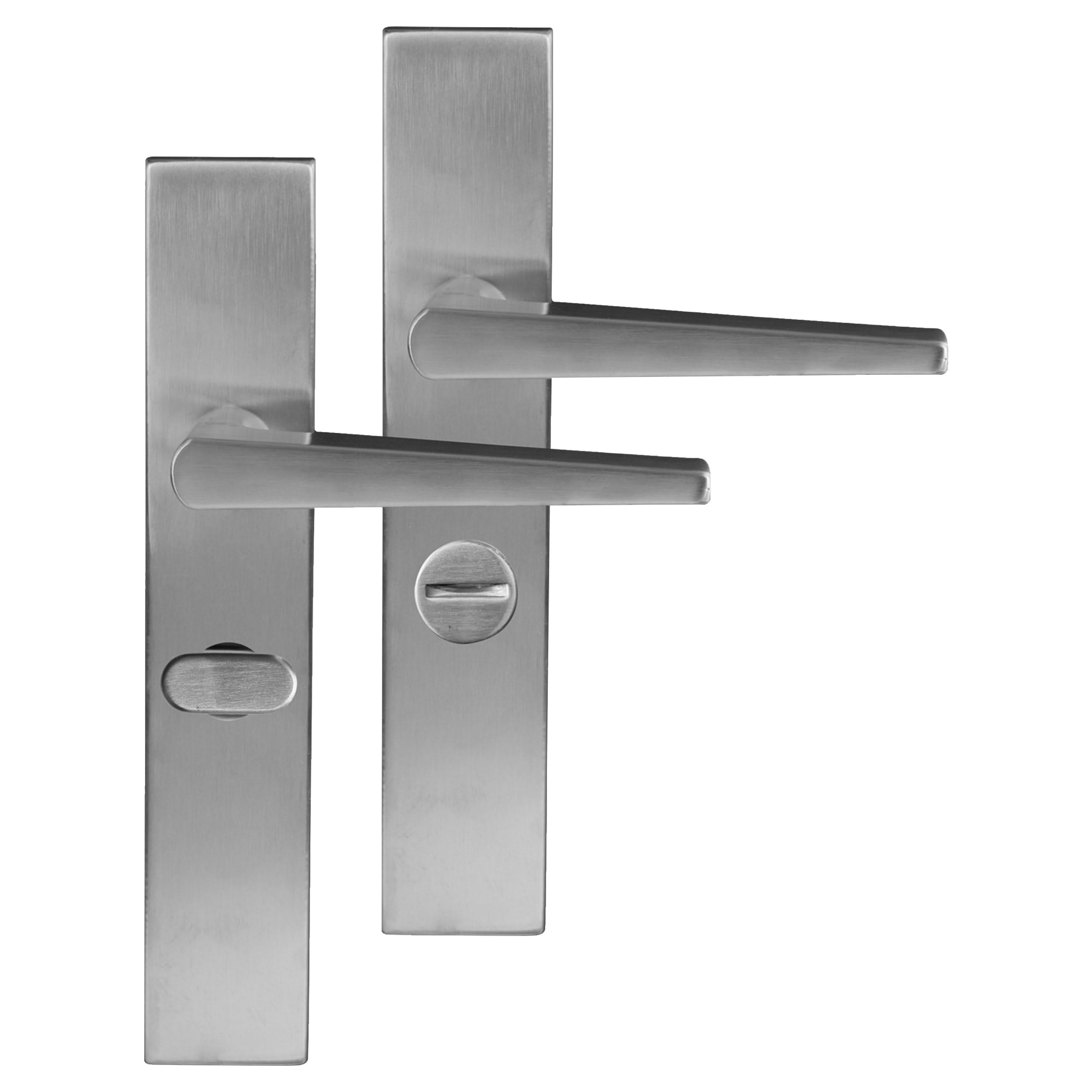 Differnz | Rotterdam deurkruk | vierkant schild | WC 63 mm | mat chroom