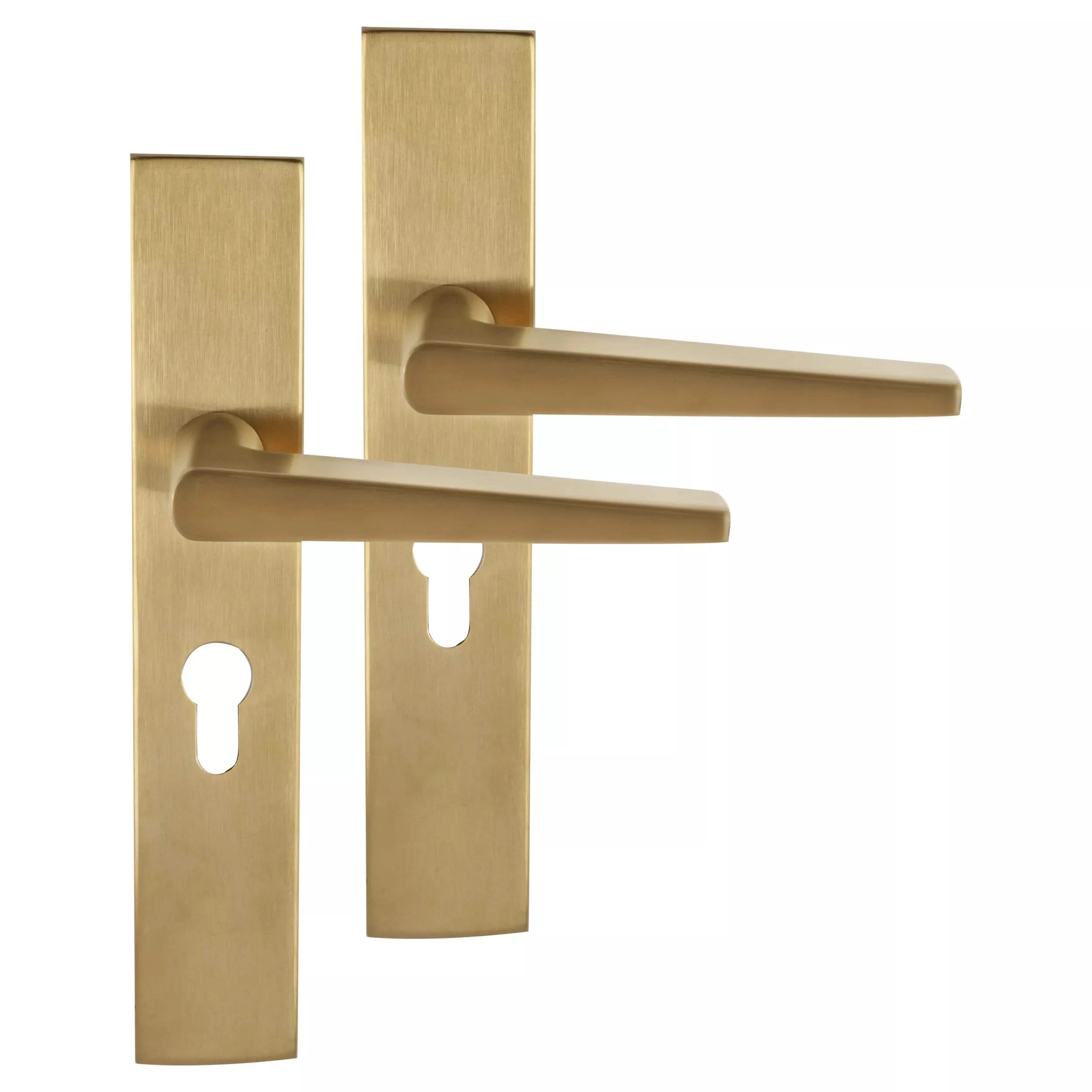 Differnz | Rotterdam deurkruk | vierkant schild | cilinder 55 mm | goud