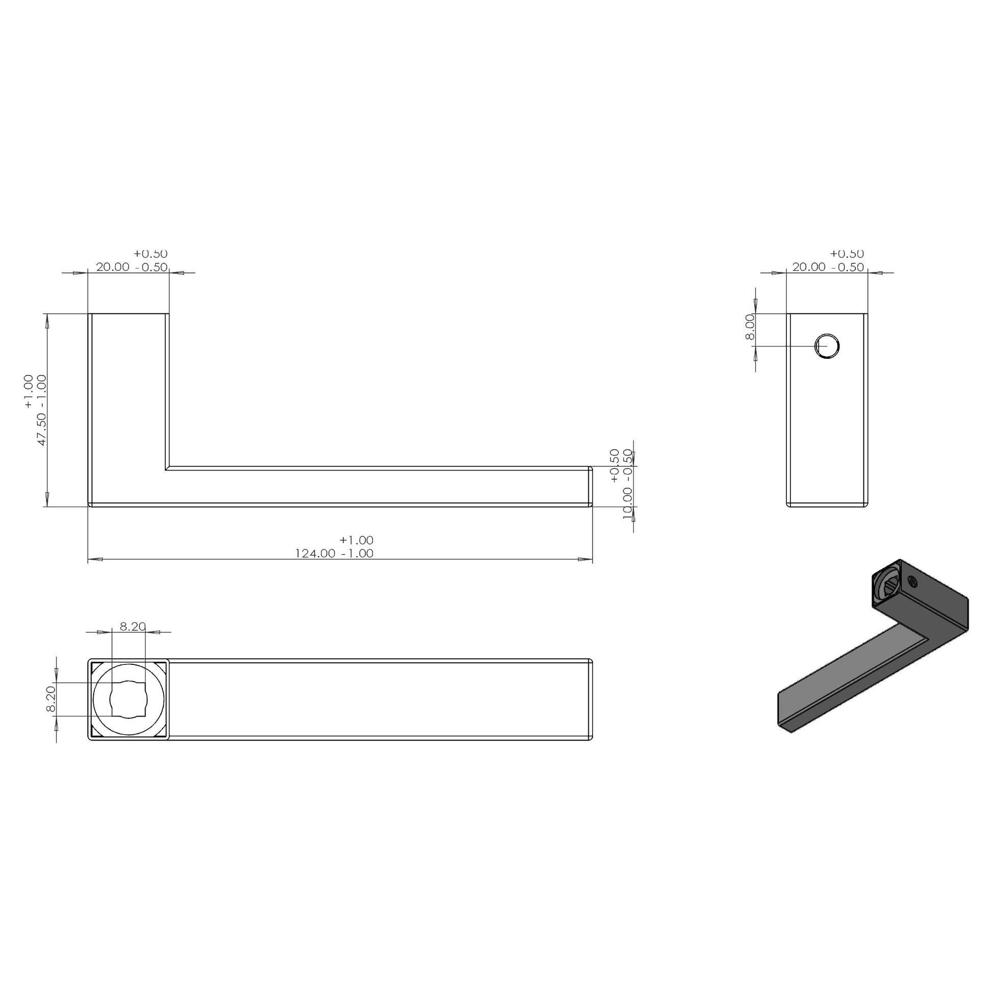 Differnz | Tilburg deurkruk | vierkant schild | cilinder 55 mm | mat chroom