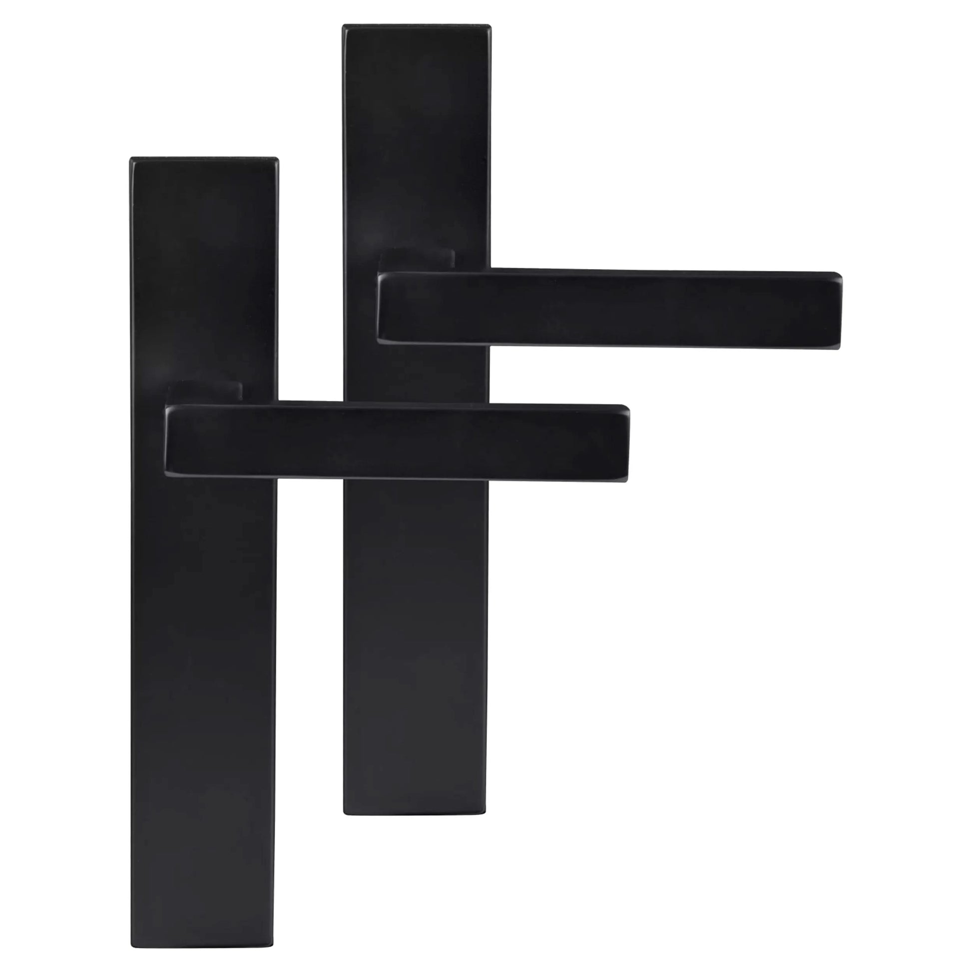 Differnz | Tilburg deurkruk | vierkant schild | blind | zwart