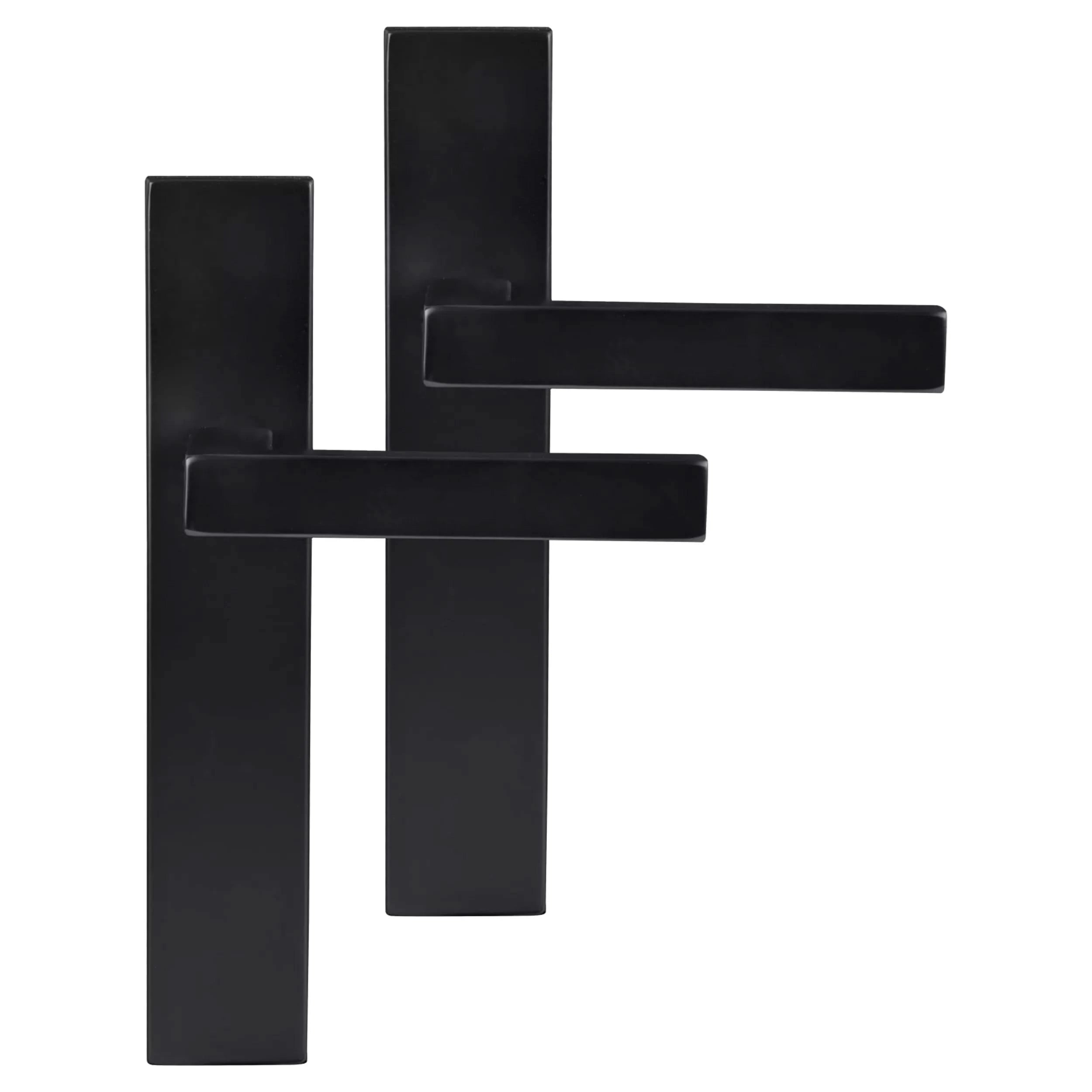 Differnz | Tilburg deurkruk | vierkant schild | blind | zwart