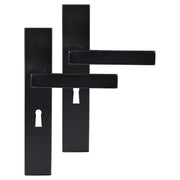 Differnz | Tilburg deurkruk | vierkant schild | sleutel 56 mm | zwart