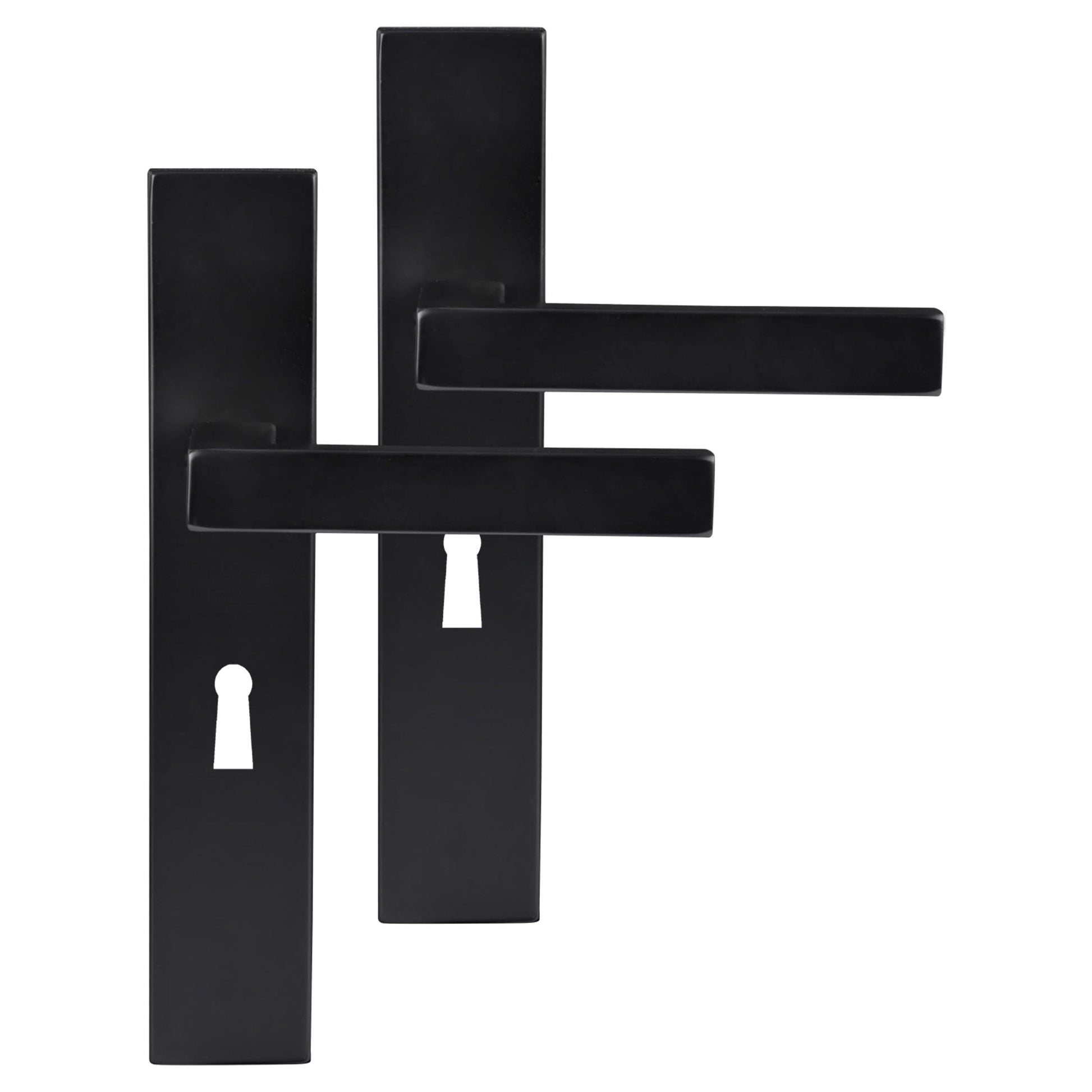 Differnz | Tilburg deurkruk | vierkant schild | sleutel 56 mm | zwart