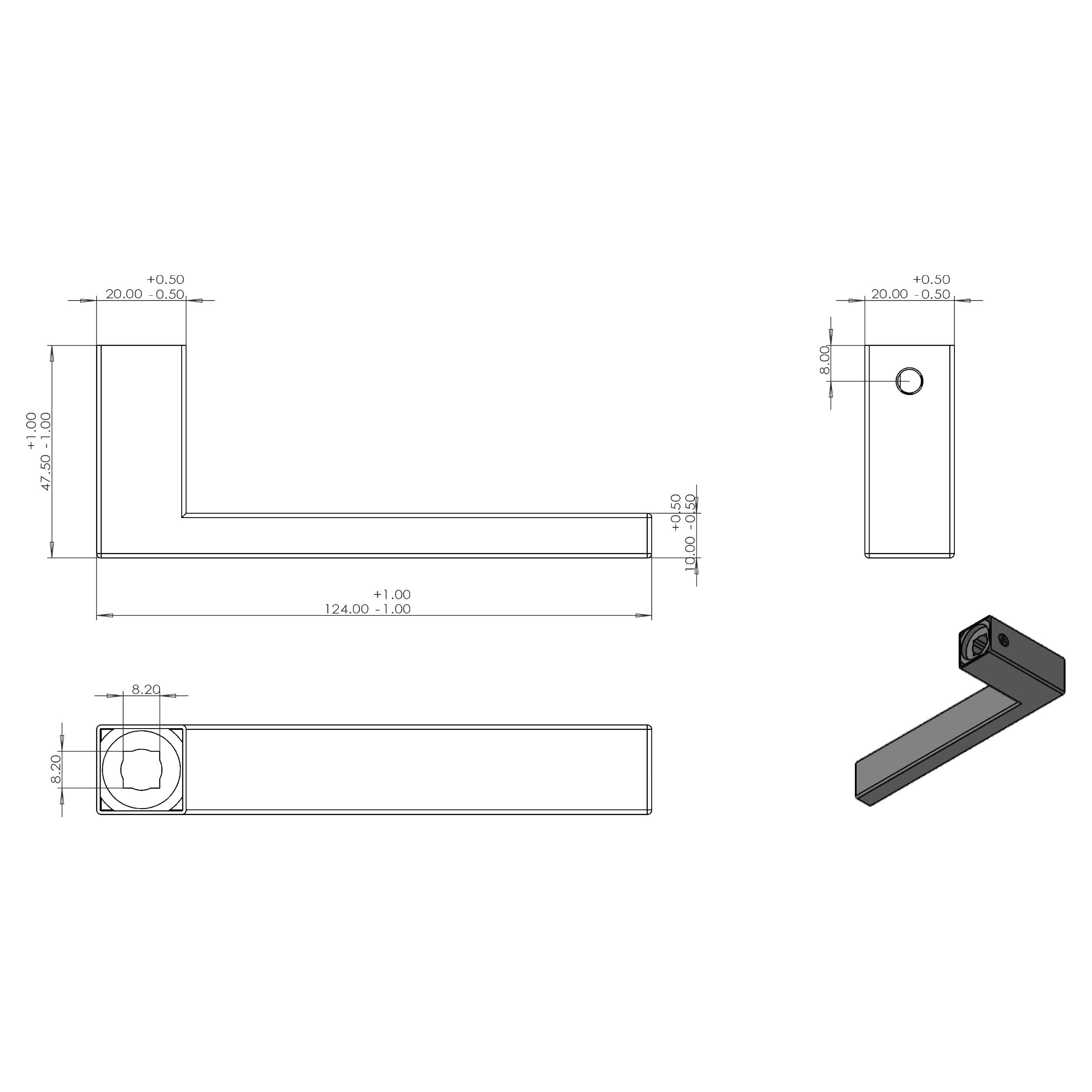 Differnz | Tilburg deurkruk | vierkant schild | cilinder 55 mm | zwart