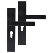 Differnz | Tilburg deurkruk | vierkant schild | cilinder 55 mm | zwart