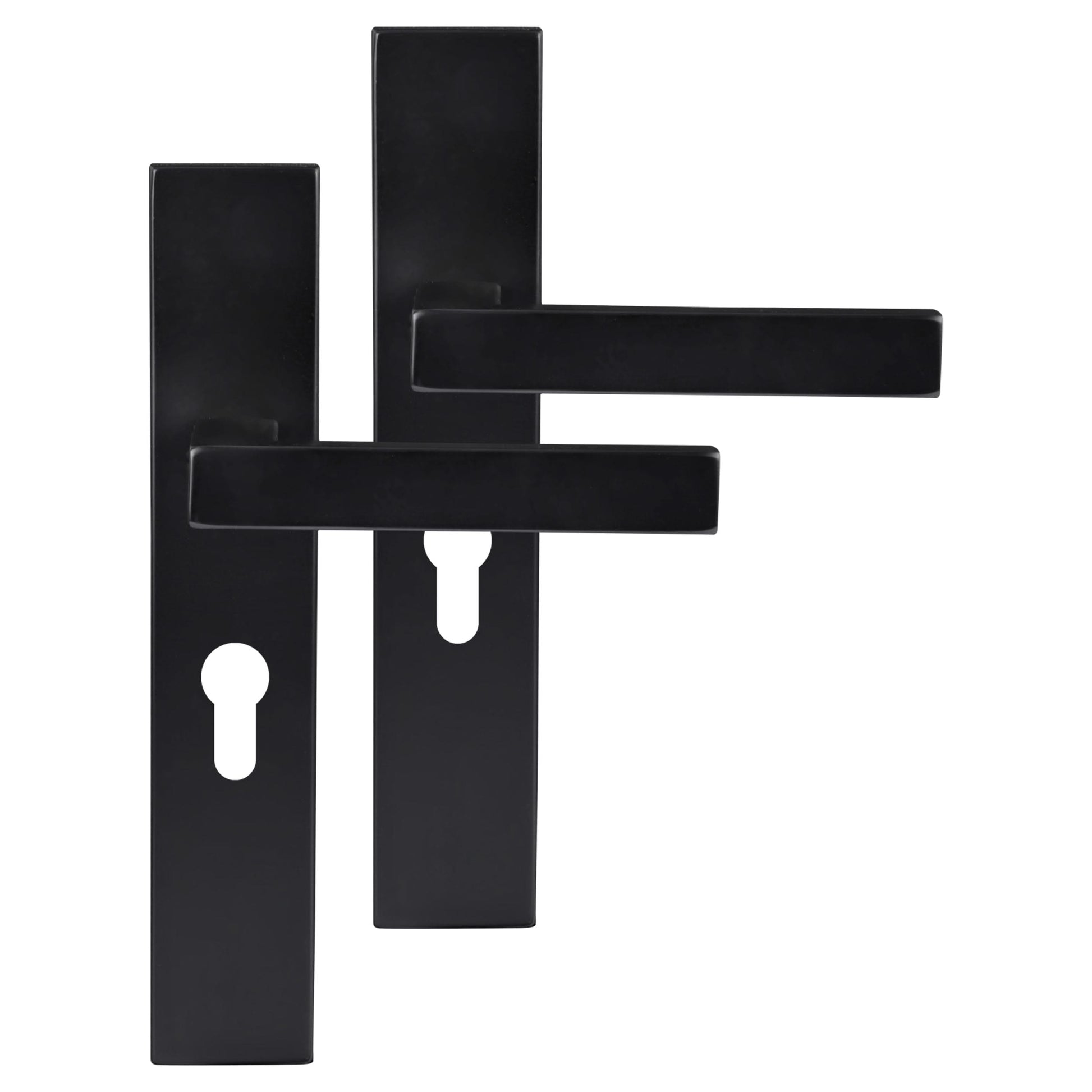 Differnz | Tilburg deurkruk | vierkant schild | cilinder 55 mm | zwart