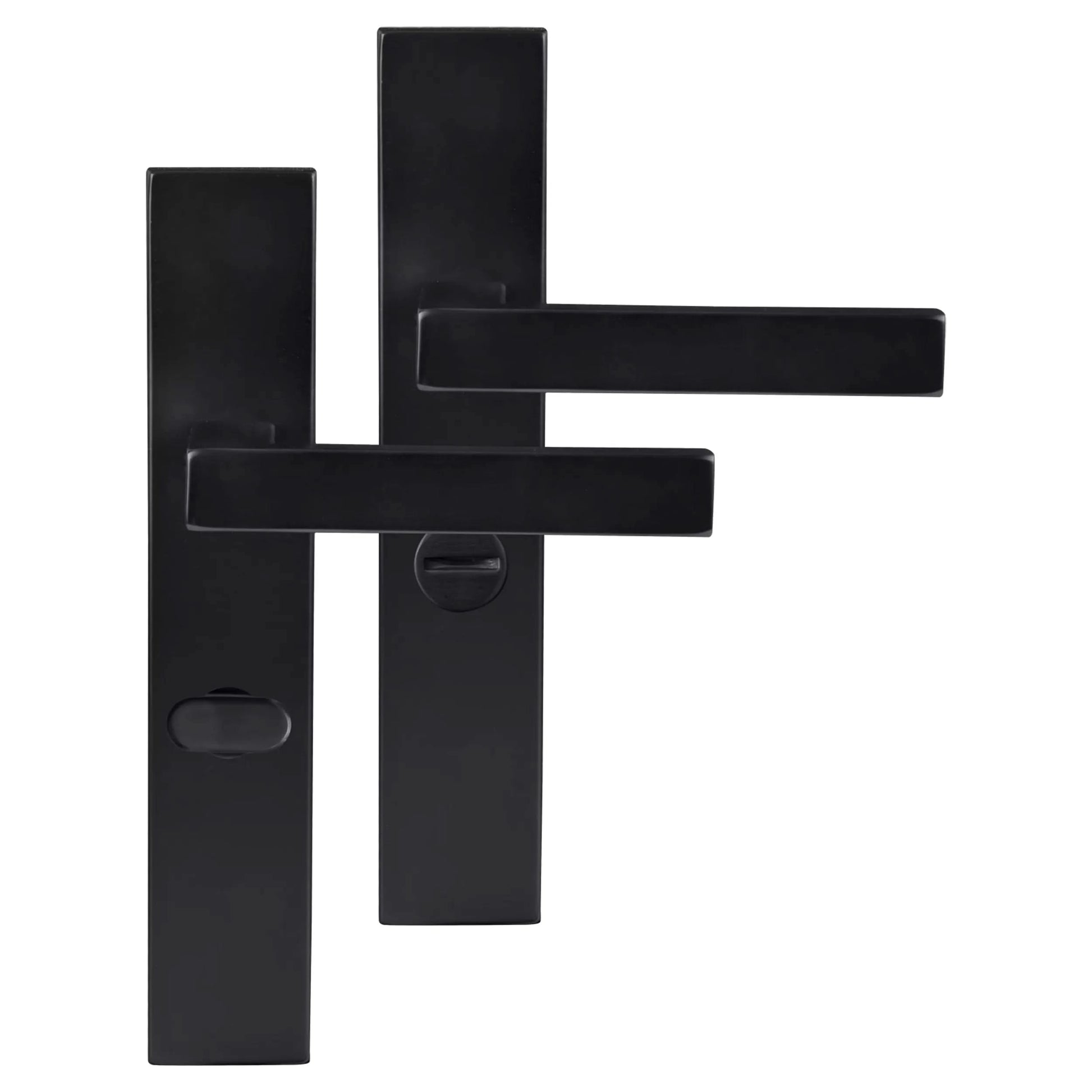 Differnz | Tilburg deurkruk | vierkant schild | WC 63 mm | zwart