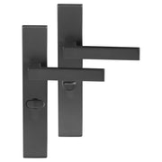 Differnz | Tilburg deurkruk | vierkant schild | WC 63 mm | gun metal