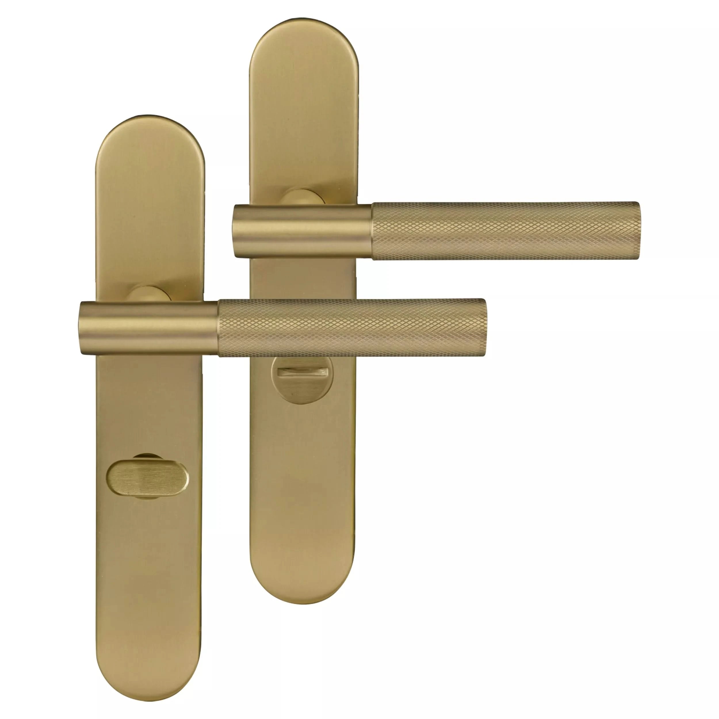 Differnz | Utrecht deurkruk | ovaal schild | WC 63 mm | goud