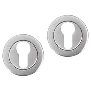 Differnz | Rozet met cilindergat | Mat Chroom | Rond | 53mm