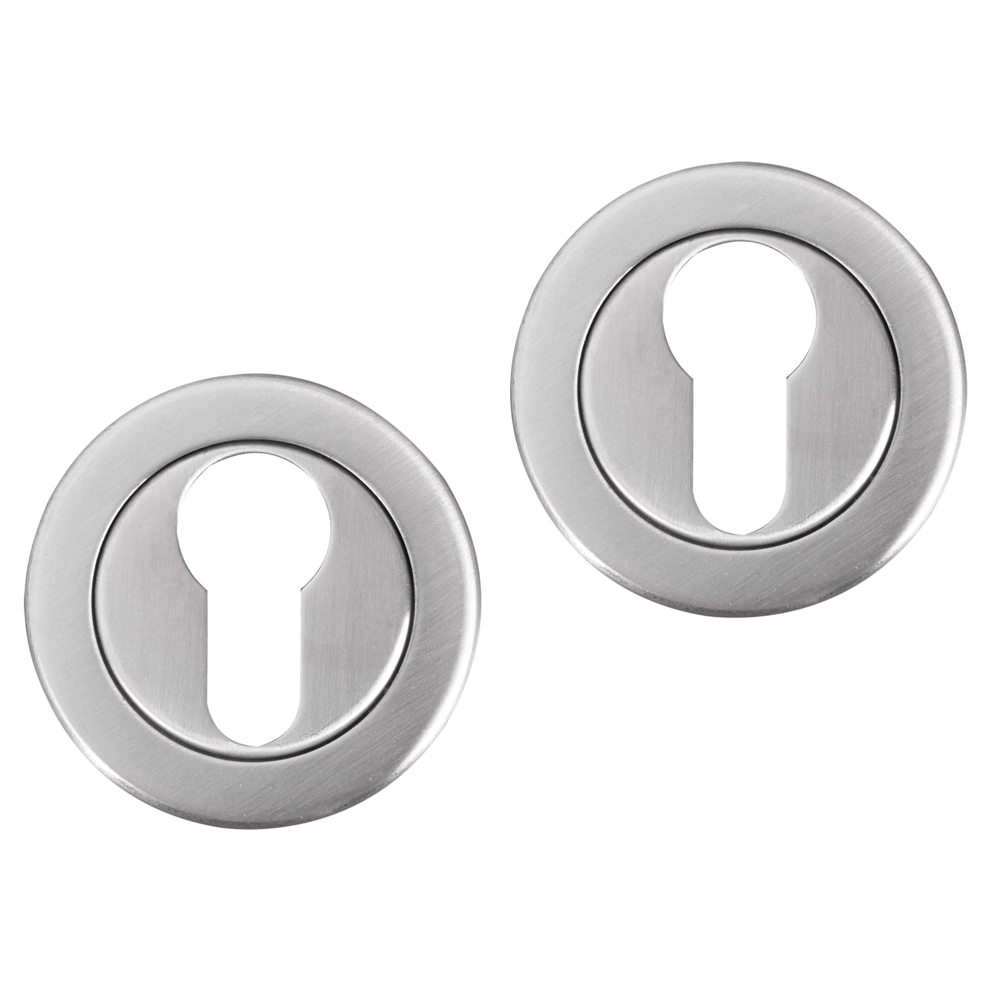 Differnz | Rozet met cilindergat | Mat Chroom | Rond | 53mm