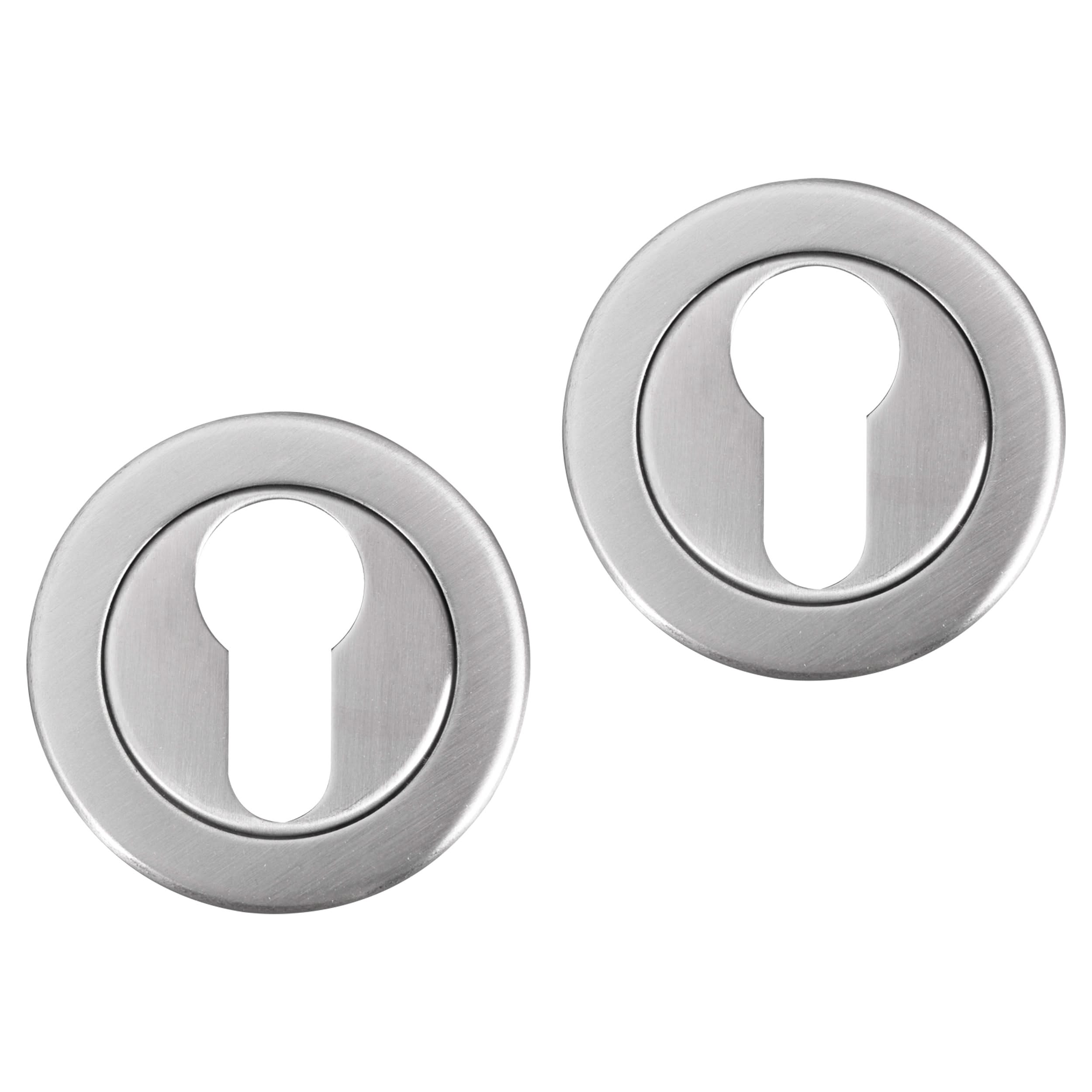 Differnz | Rozet met cilindergat | Mat Chroom | Rond | 53mm