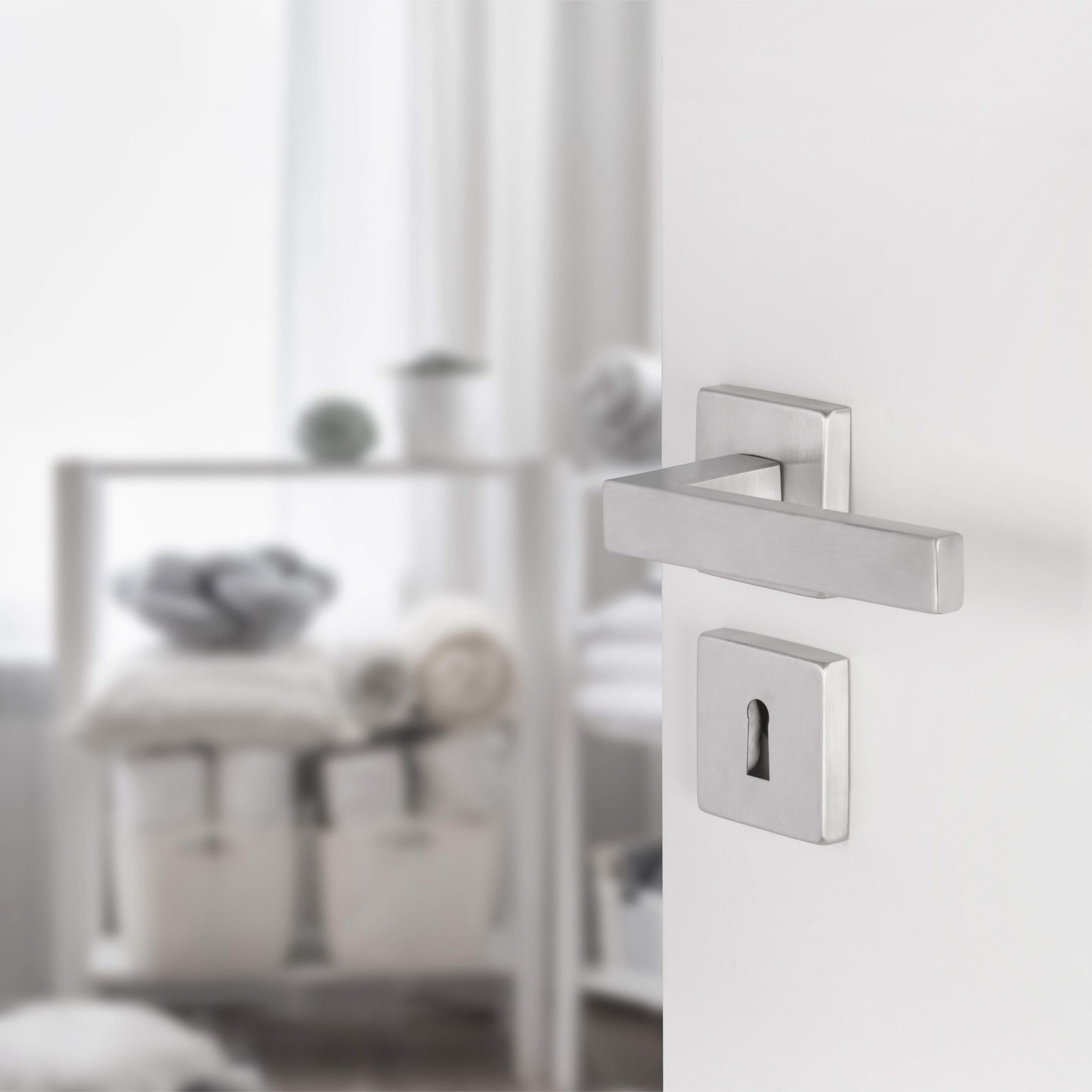 Differnz | Rozet met Sleutelgat | Mat Chroom | Vierkant | 52x52mm - Deurbeslag-expert