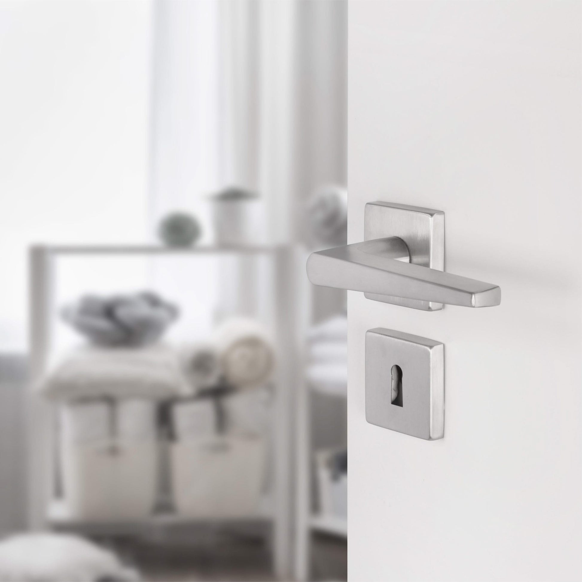 Differnz | Rozet met Sleutelgat | Mat Chroom | Vierkant | 52x52mm - Deurbeslag-expert