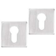 Differnz rozet vierkant - cilinder - mat chroom