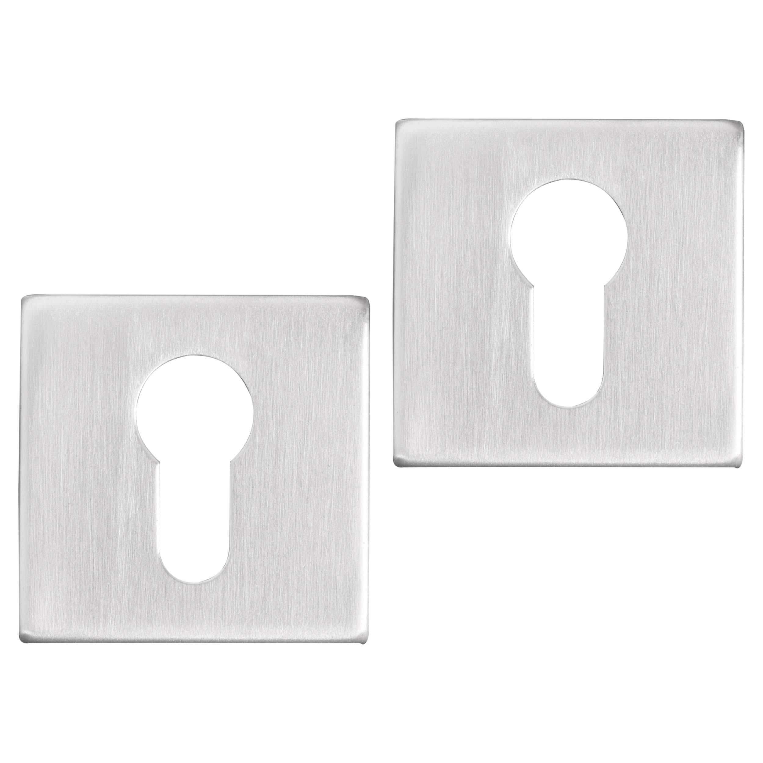 Differnz rozet vierkant - cilinder - mat chroom