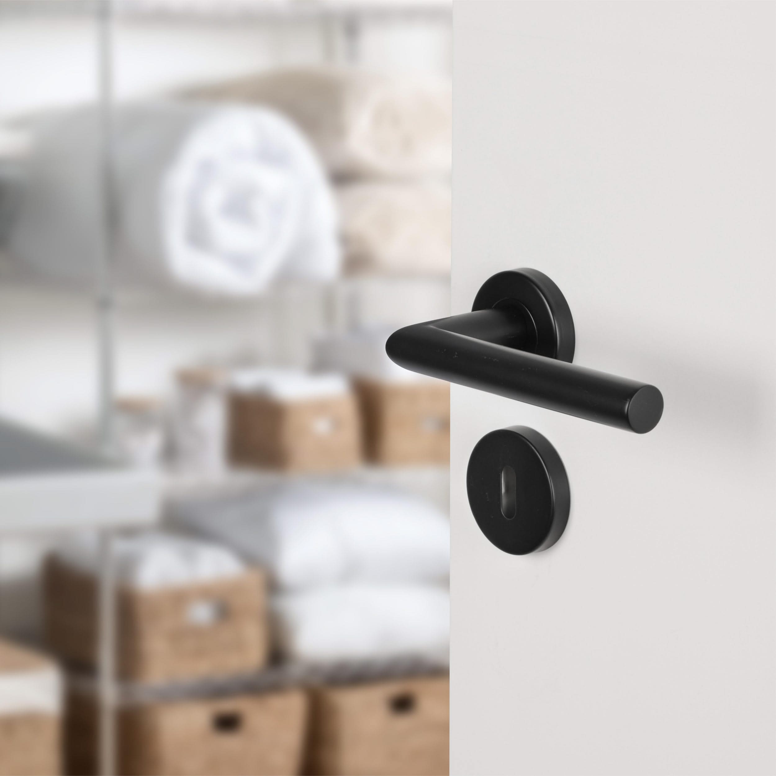 Differnz | Rozet met Sleutelgat | Zwart | Rond | 53mm - Deurbeslag-expert