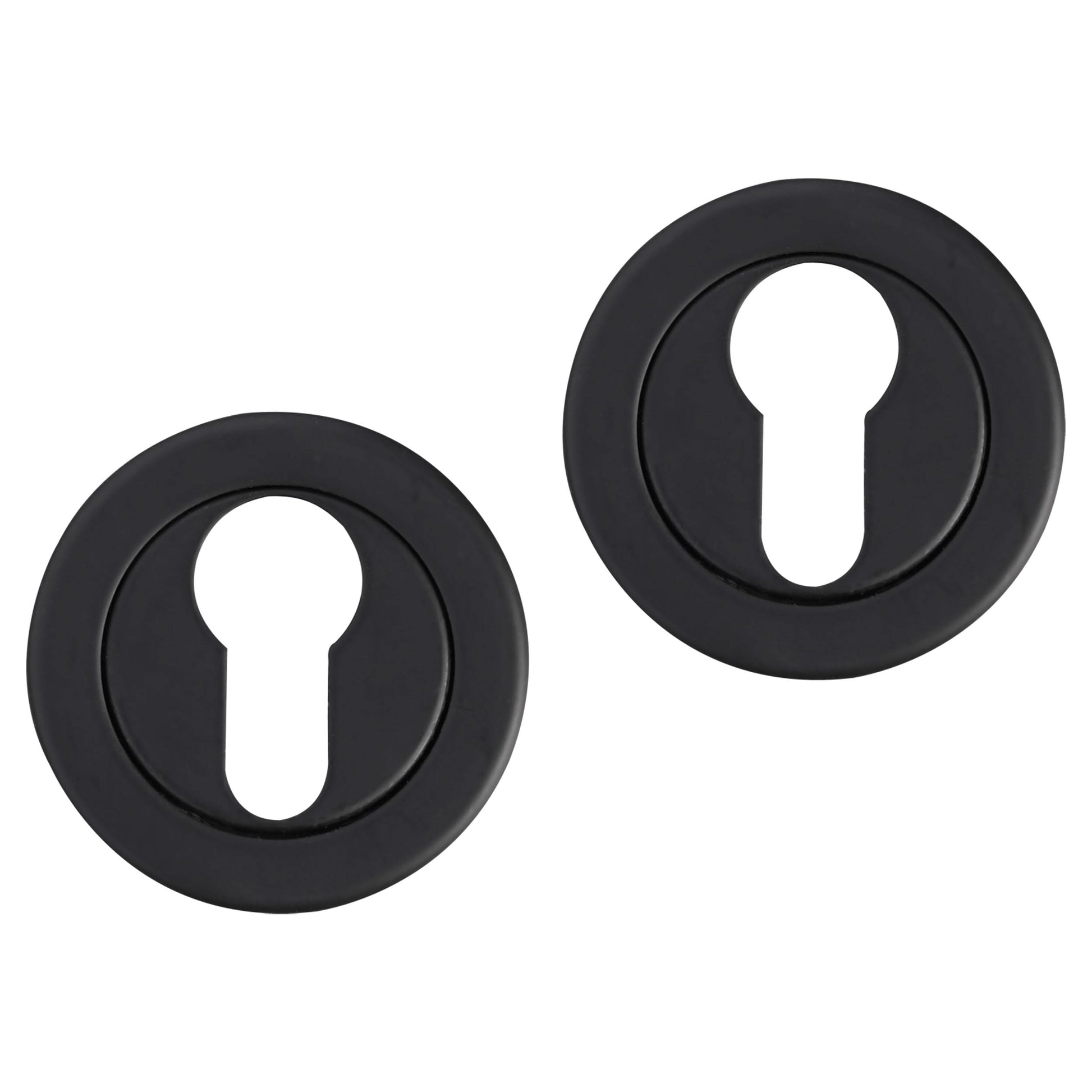 Differnz | Rozet met cilindergat | Zwart | Rond | 53mm