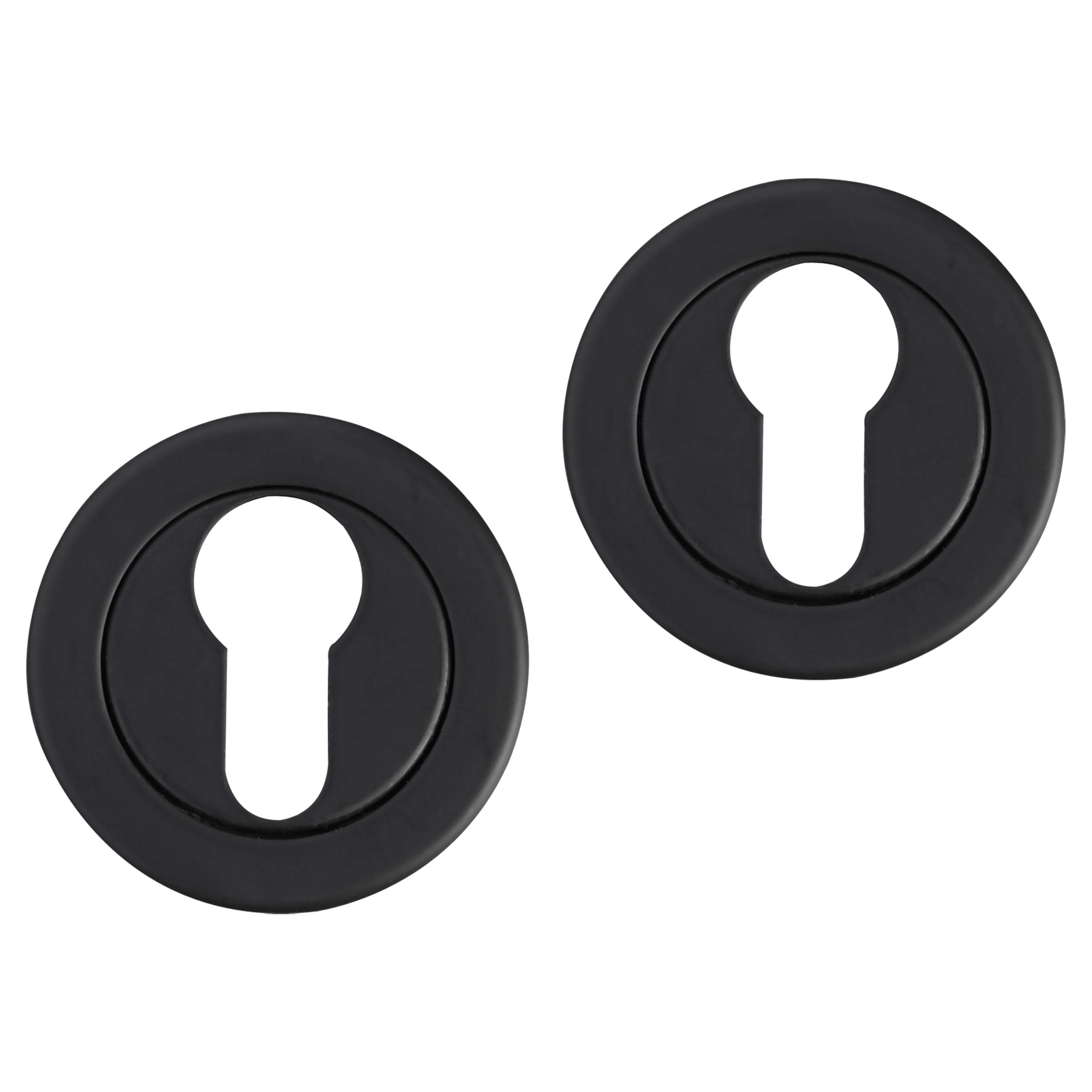 Differnz | Rozet met cilindergat | Zwart | Rond | 53mm