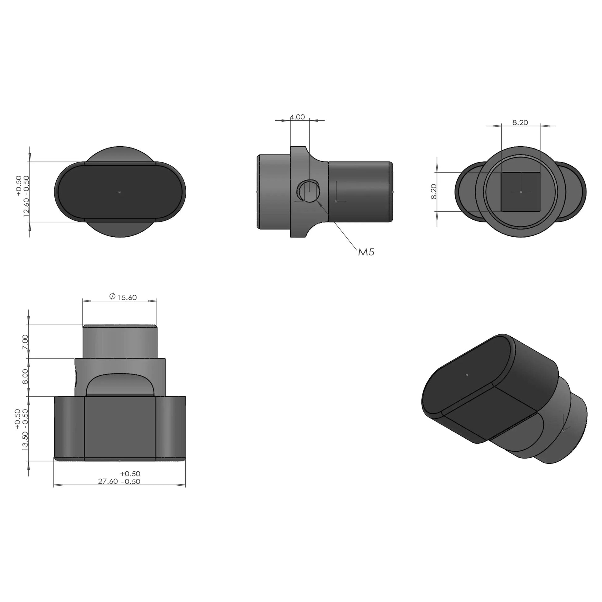 Differnz | WC Rozet | Zwart | Rond | 53mm - Deurbeslag-expert