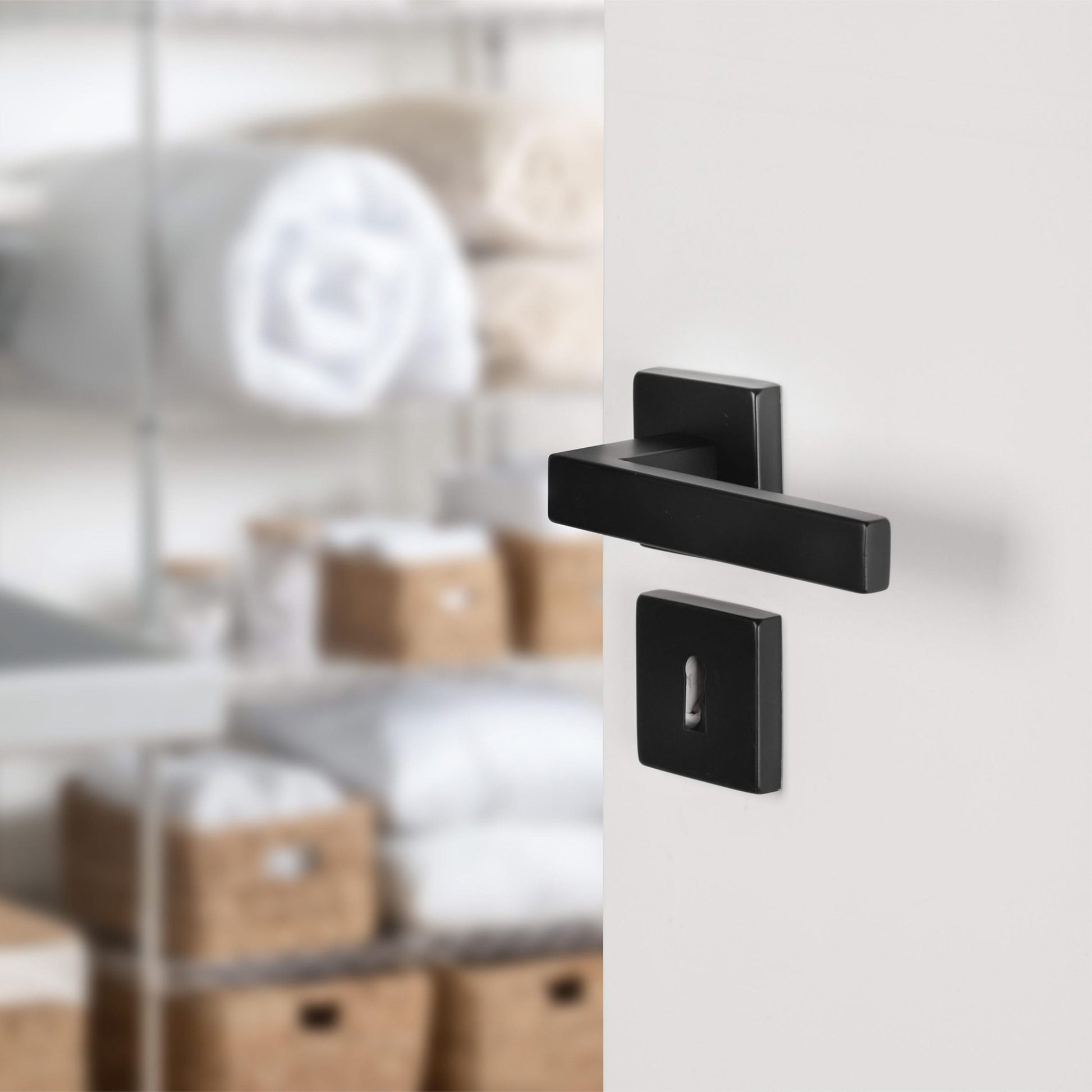 Differnz | Rozet met Sleutelgat | Zwart | Vierkant | 52x52mm - Deurbeslag-expert