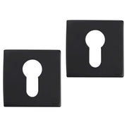 Differnz | Rozet met Cilindergat | Zwart | Vierkant | 52x52mm