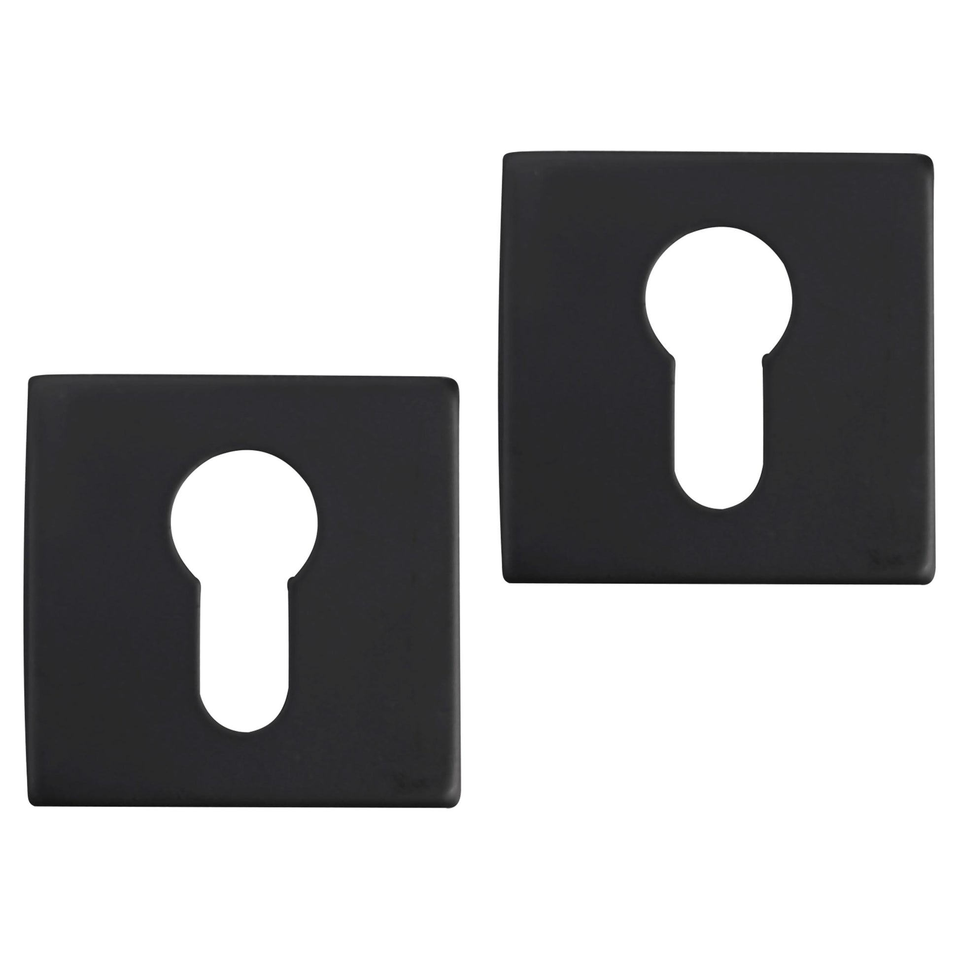 Differnz | Rozet met Cilindergat | Zwart | Vierkant | 52x52mm